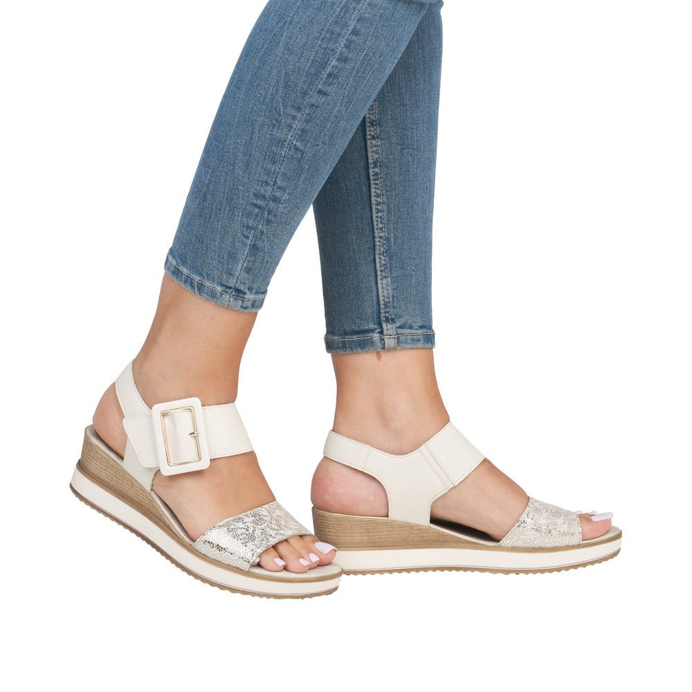 Remonte Remonte Damen Sandalette D6453-61 beige kombi Sandale günstig online kaufen