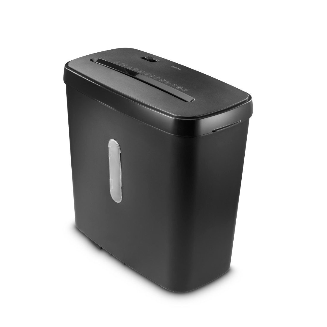 Hama Aktenvernichter Aktenvernichter Partikelschnitt (Papier + Plastik, Korb, 5 Blatt, P4), Mit Papierkorb, 4 x 39 mm Schnitzel, Automatik, Rücklauf