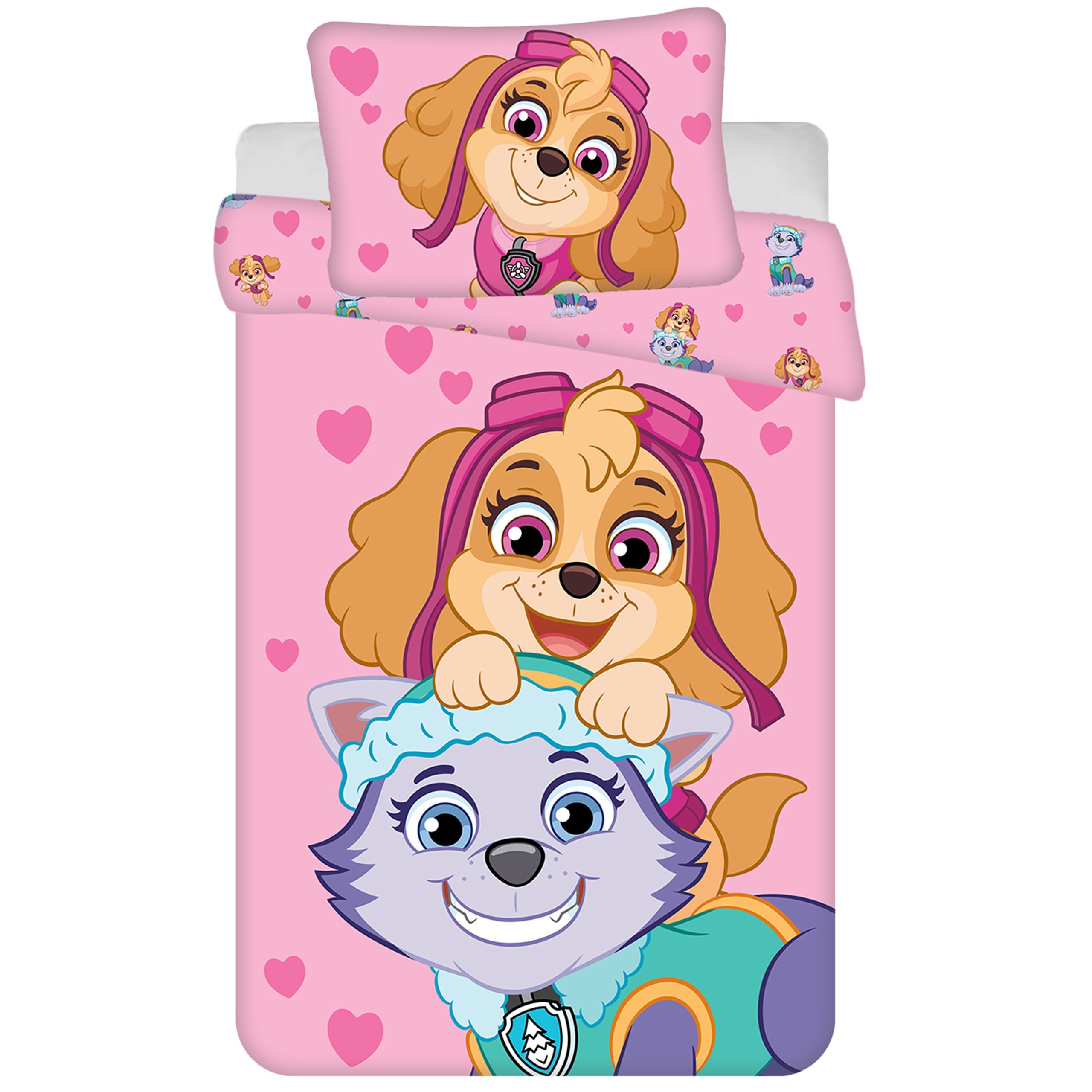 Sarcia.eu Kinderbettwäsche Paw Patrol Mädchenbettwäsche, 100 x 135 + 40 x 60 cm