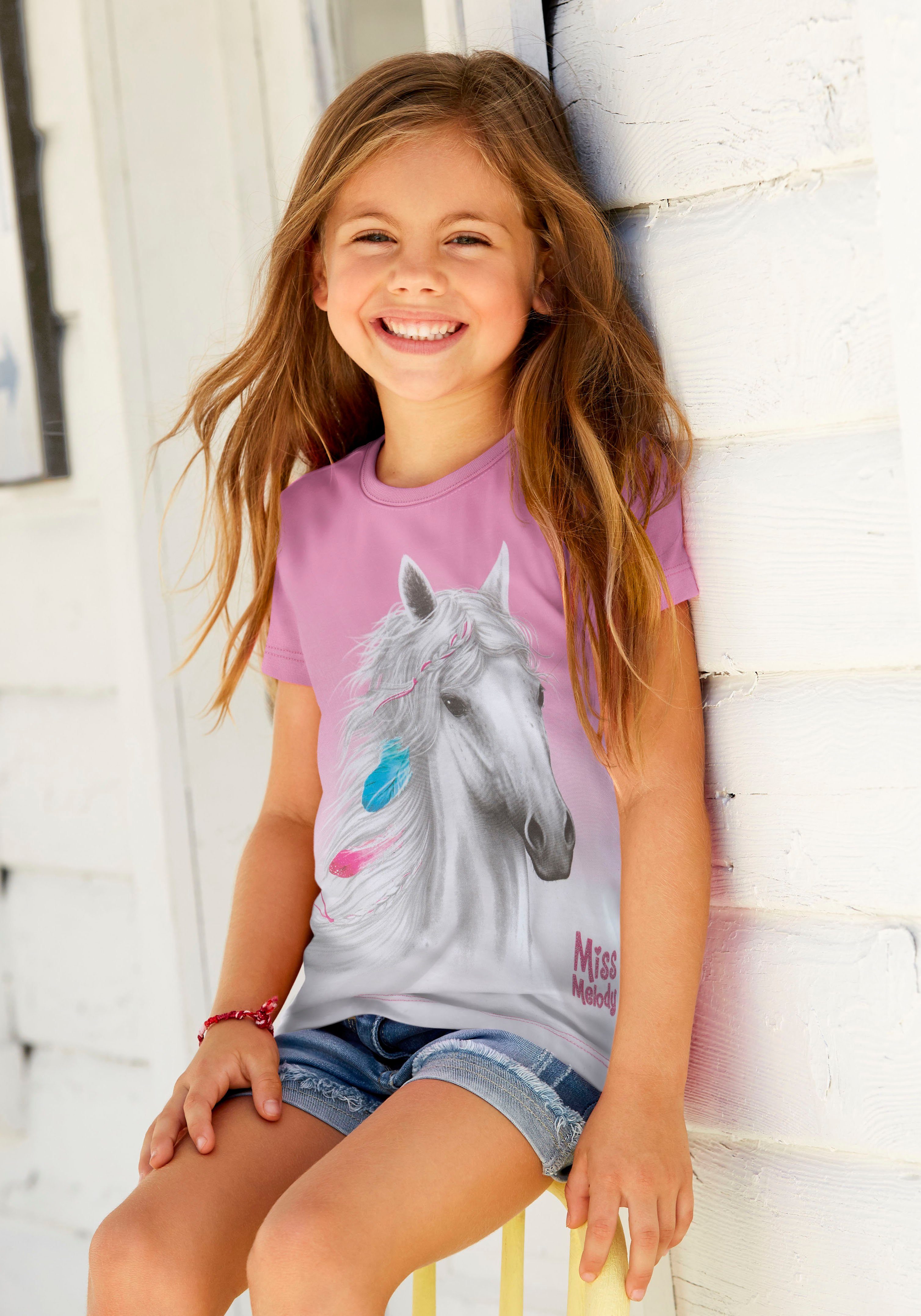 schönem Pferdemotiv Miss Melody mit T-Shirt