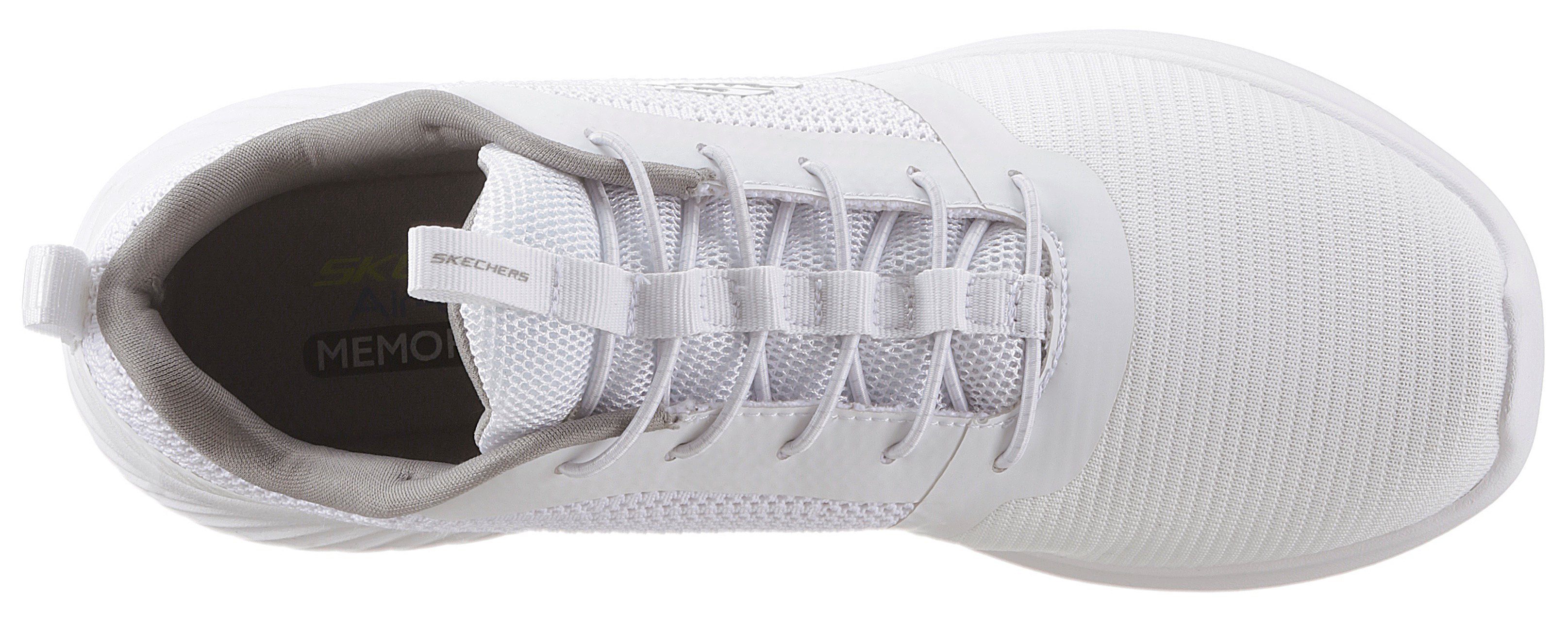 Skechers BOUNDER Slip-On Sneaker mit Laufsohle weiß leichter