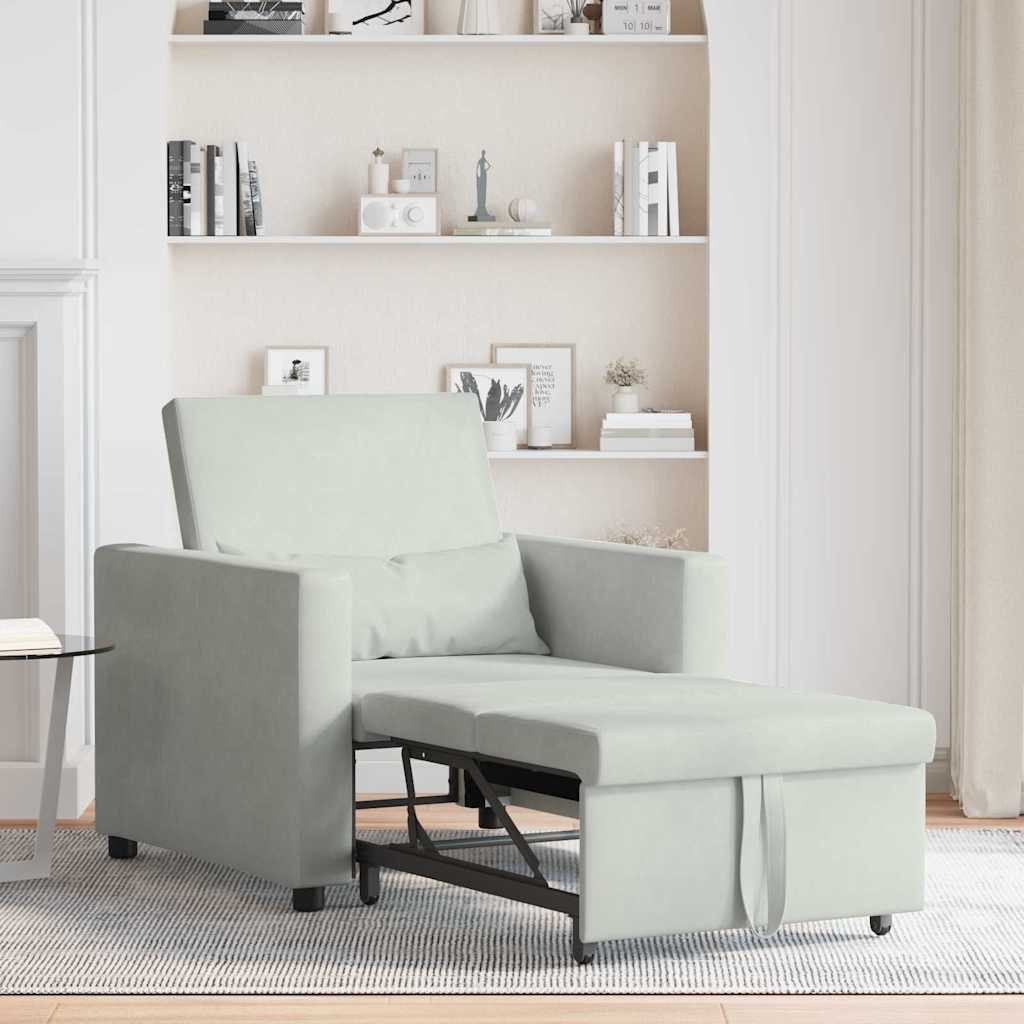 vidaXL Sessel Einzel-Schlafsofa Hellgrau 90 x günstig online kaufen