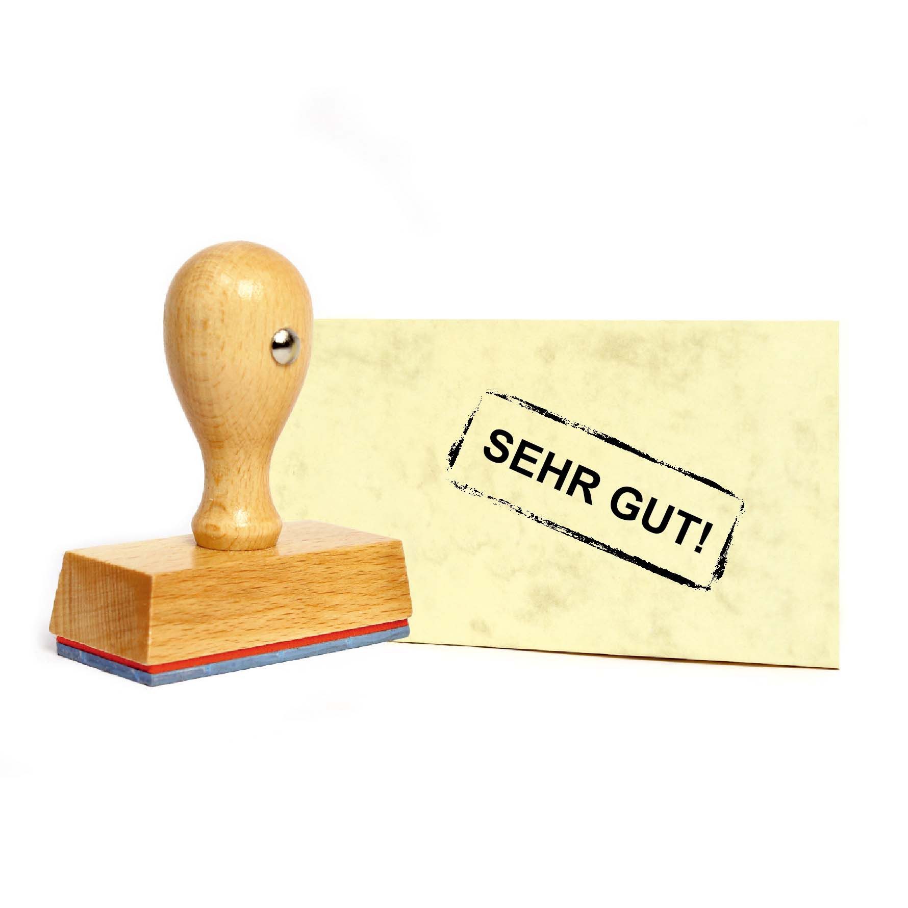 Dekolando Stempel Lehrerstempel SEHR GUT Bürostempel