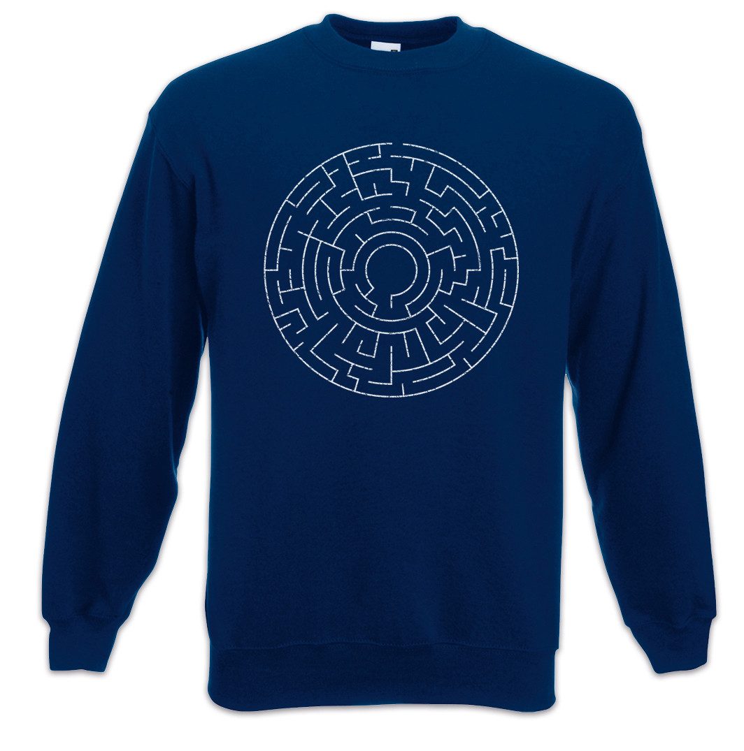 Sweatshirt Circle Maze II Sweatshirt Labyrinth Esoterik Mystik Spirale Hypnose