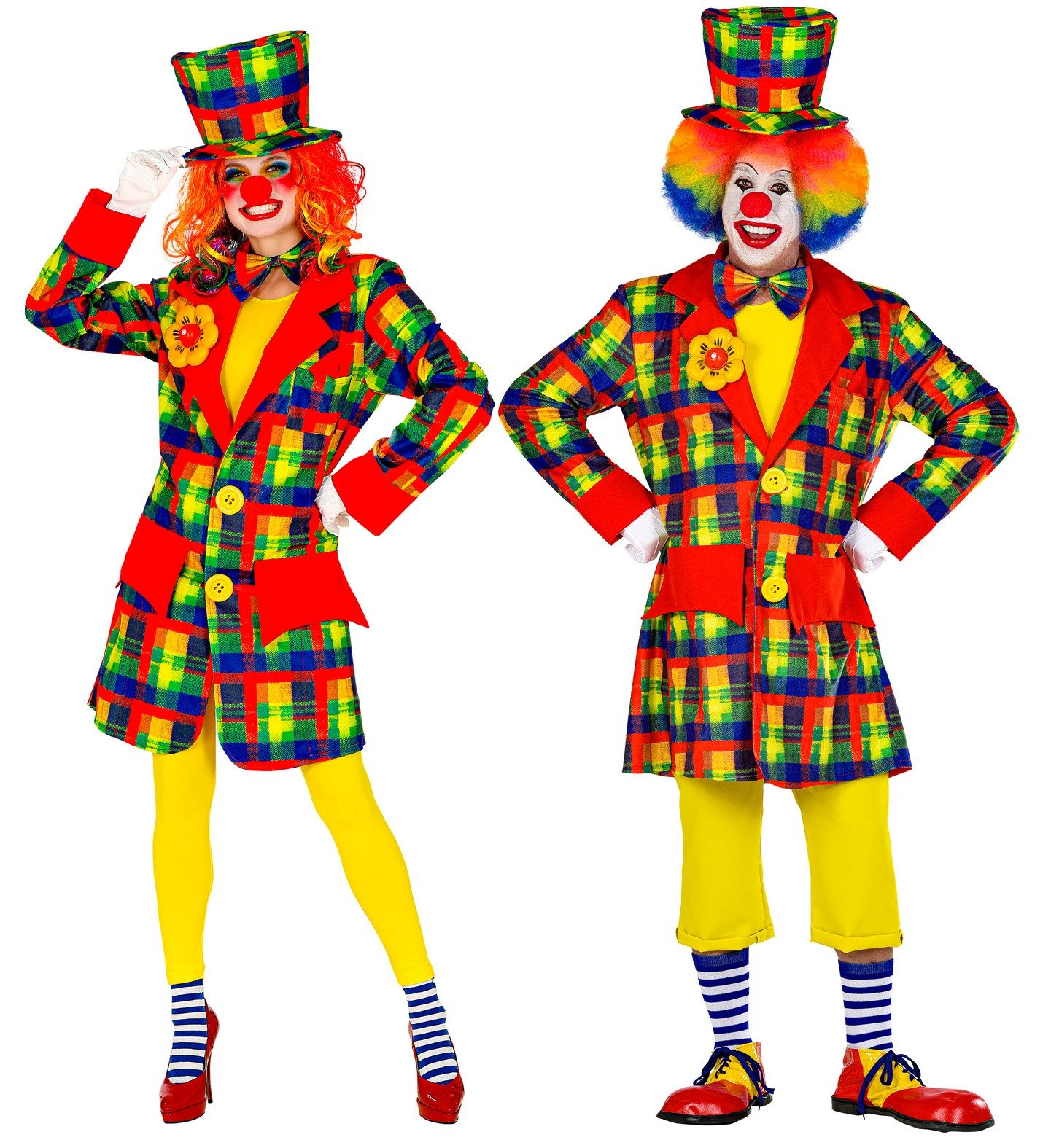 Clown-Kostüm Clown Kostüm 'Bailey' für Erwachsene, Mehrfarbig