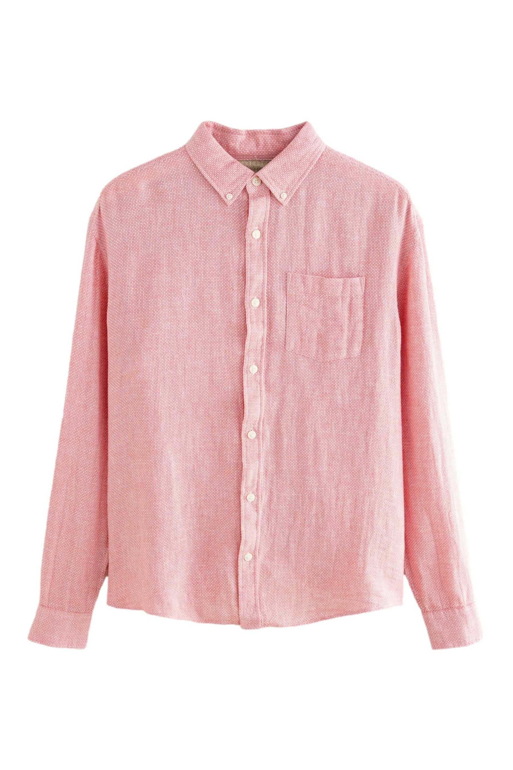 Next Langarmhemd Langärmeliges Hemd aus Baumwolle und Leinen (1-tlg) günstig online kaufen