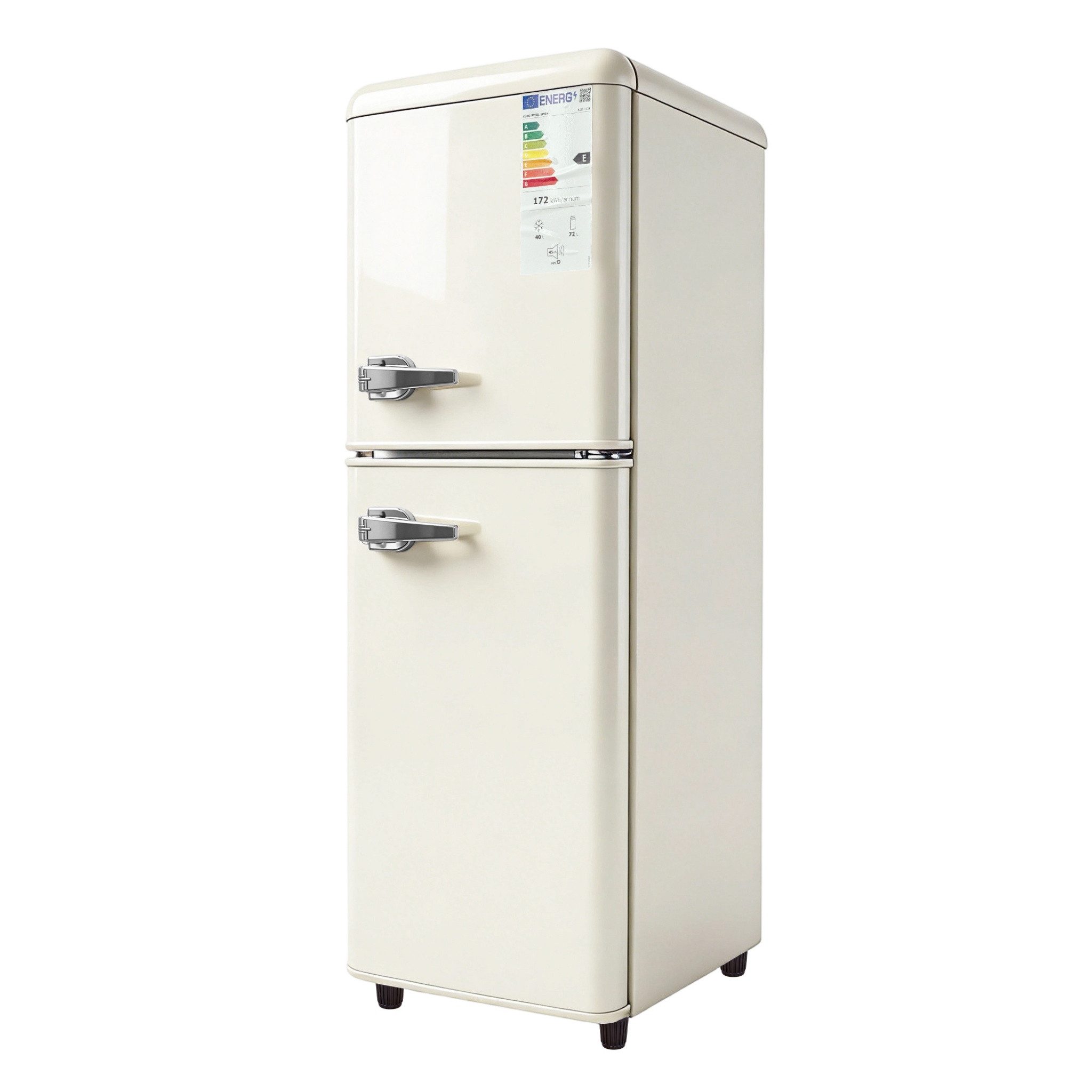 Blossom Kühlschrank 112L BCD-112R, 114.5 cm hoch, 41 cm breit, 7 Temperaturstufen LED für Küche Büro Wohnzimmer