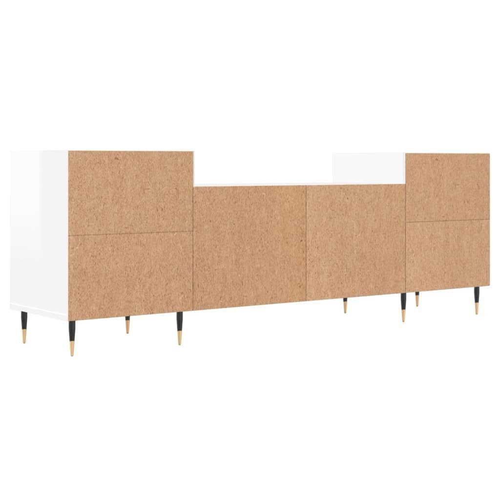 cm (1-St) Holzwerkstoff 160x35x55 Hochglanz-Weiß TV-Schrank vidaXL TV-Schrank