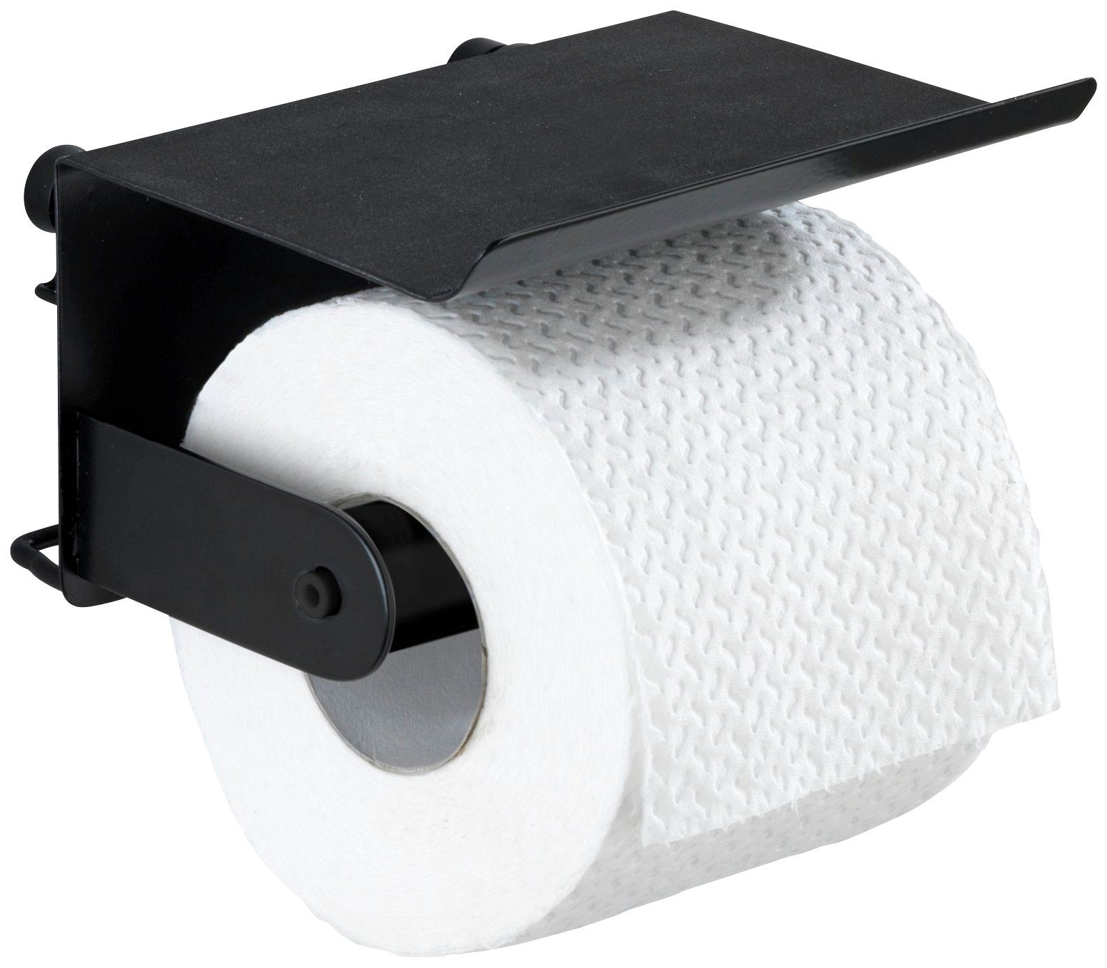 WENKO Toilettenpapierhalter Classic Plus Black (1-St) günstig online kaufen