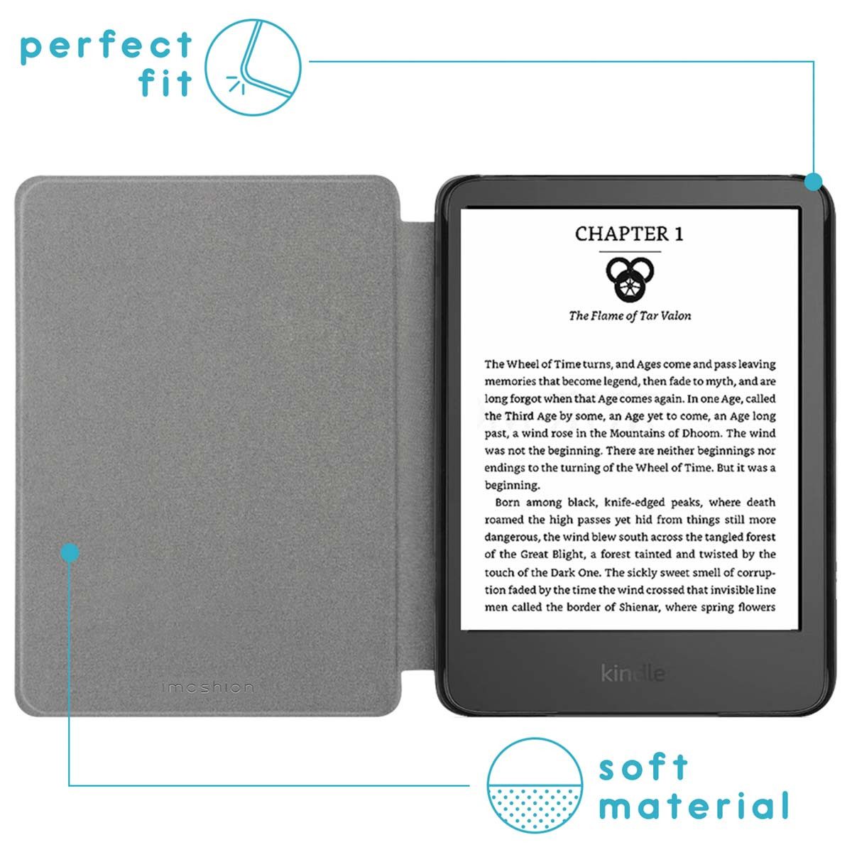 imoshion E-Reader-Mappe imoshion Design Slim Hard Case Klapphülle Amazon Kindle (2024) / Amazo