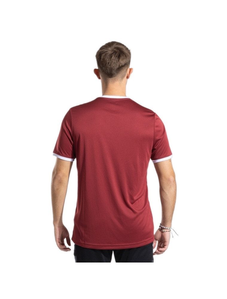 Joma T-Shirt Combi Premium (100% Polyester, atmungsaktiv) bordeauxrot/weiss Herren