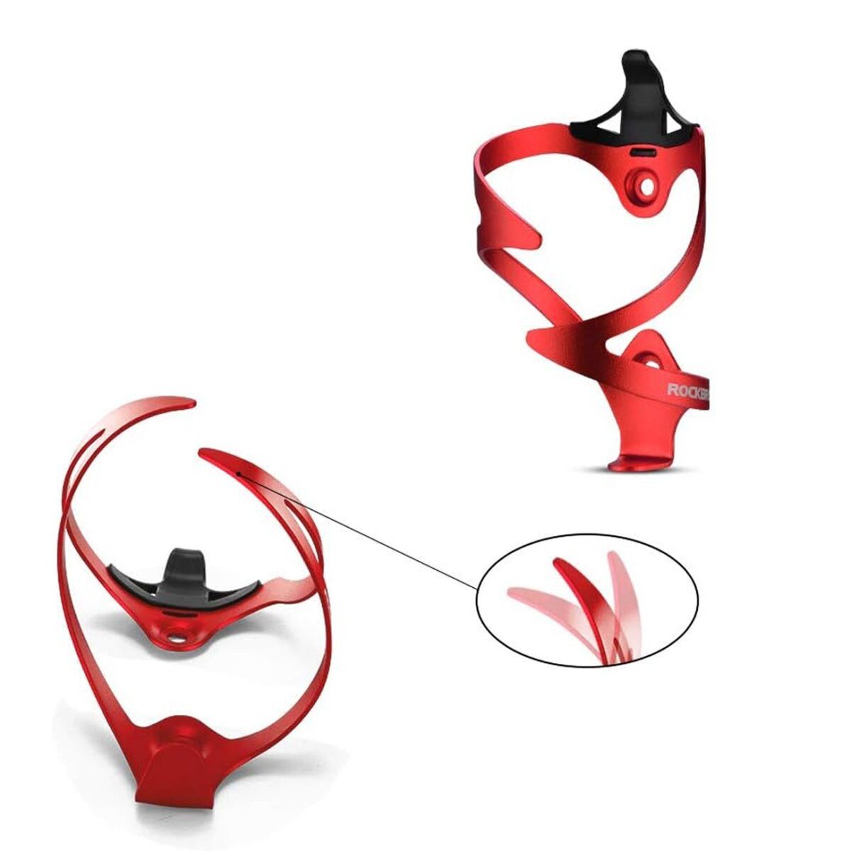 ROCKBROS Fahrradhalter Rockbros Fahrrad Flaschenhalter Alu Rot