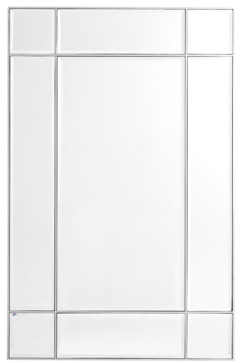 Casa Padrino Wandspiegel Luxus Wohnzimmer Spiegel / Wandspiegel Silber 90 x 3 x H. 140 cm - Luxus Möbel