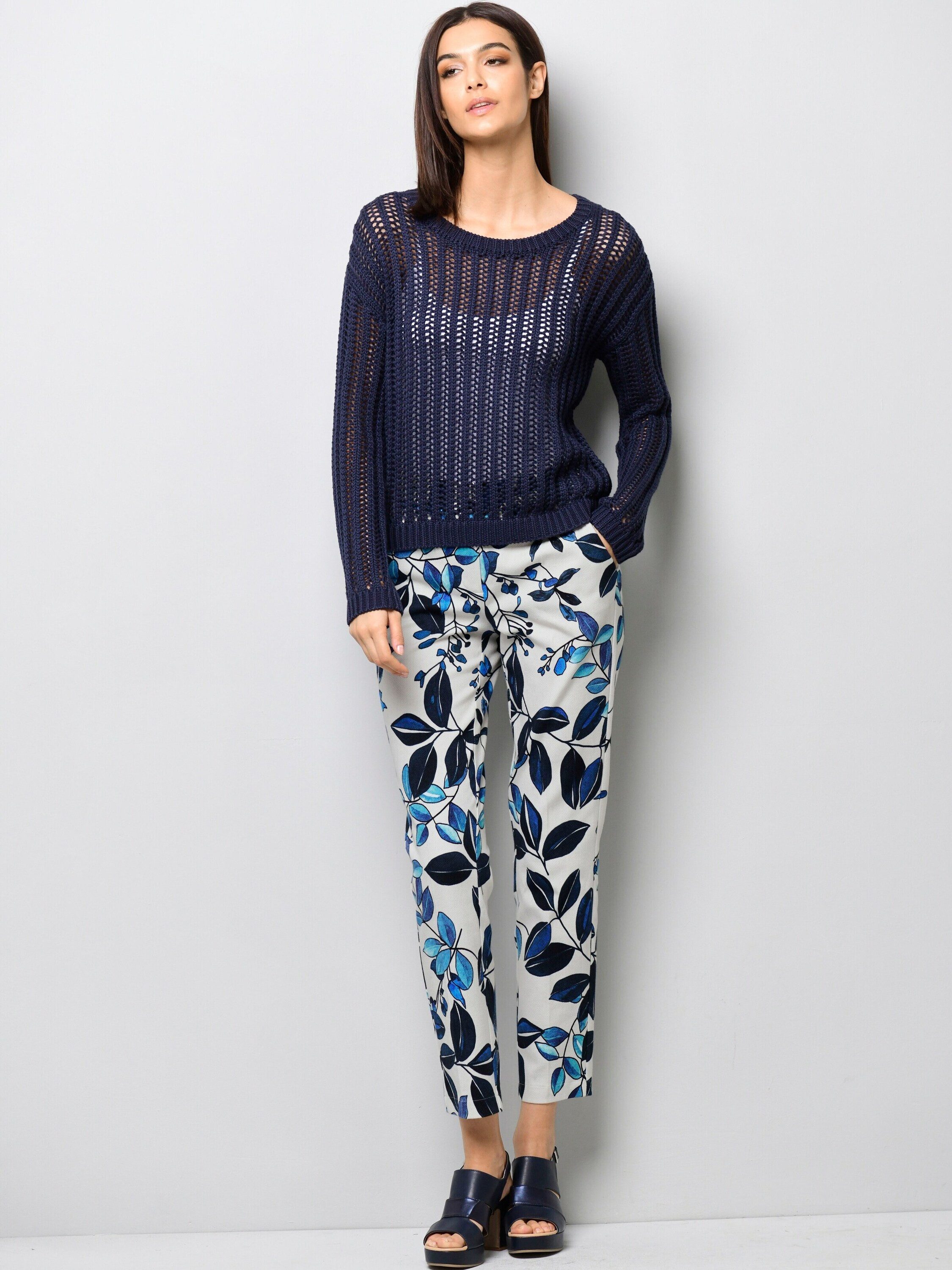 Alba Moda Shirtbluse Bluse mit floralem Dessin