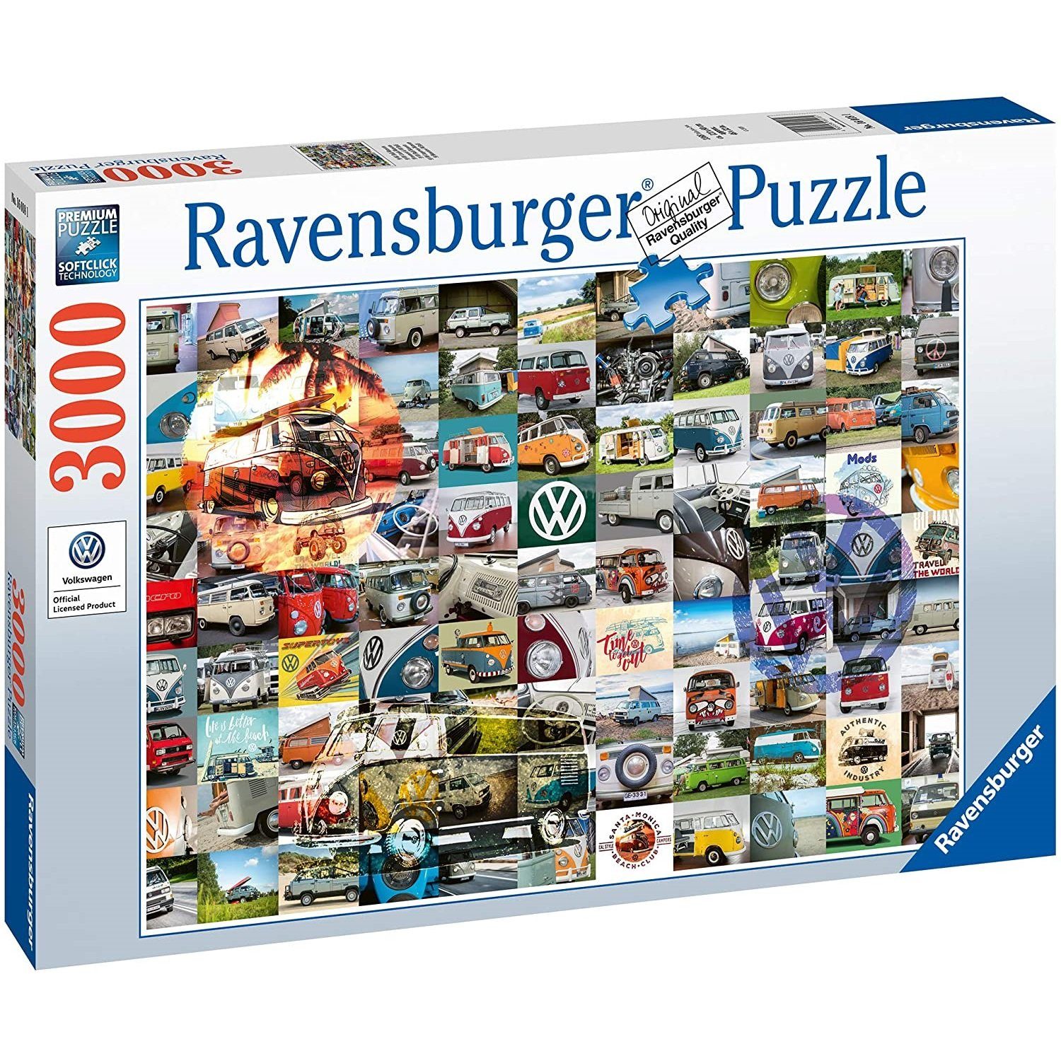 Ravensburger Puzzle Ravensburger - 99 Bulli VW Teile, Moments, 3000 Puzzleteile 3000