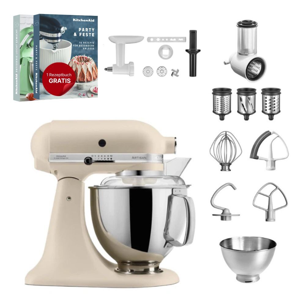 KitchenAid Küchenmaschine KitchenAid 4,8 L 5KSM175 Artisan Küchenmaschine Allrounderset