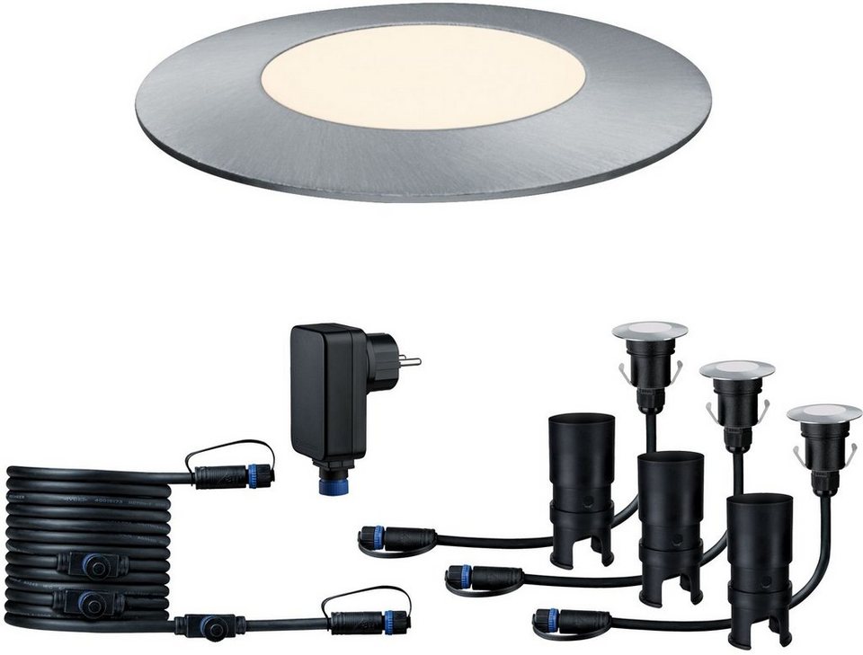 Paulmann LED Einbauleuchte »Outdoor Plug & Shine Starterset Floor Mini