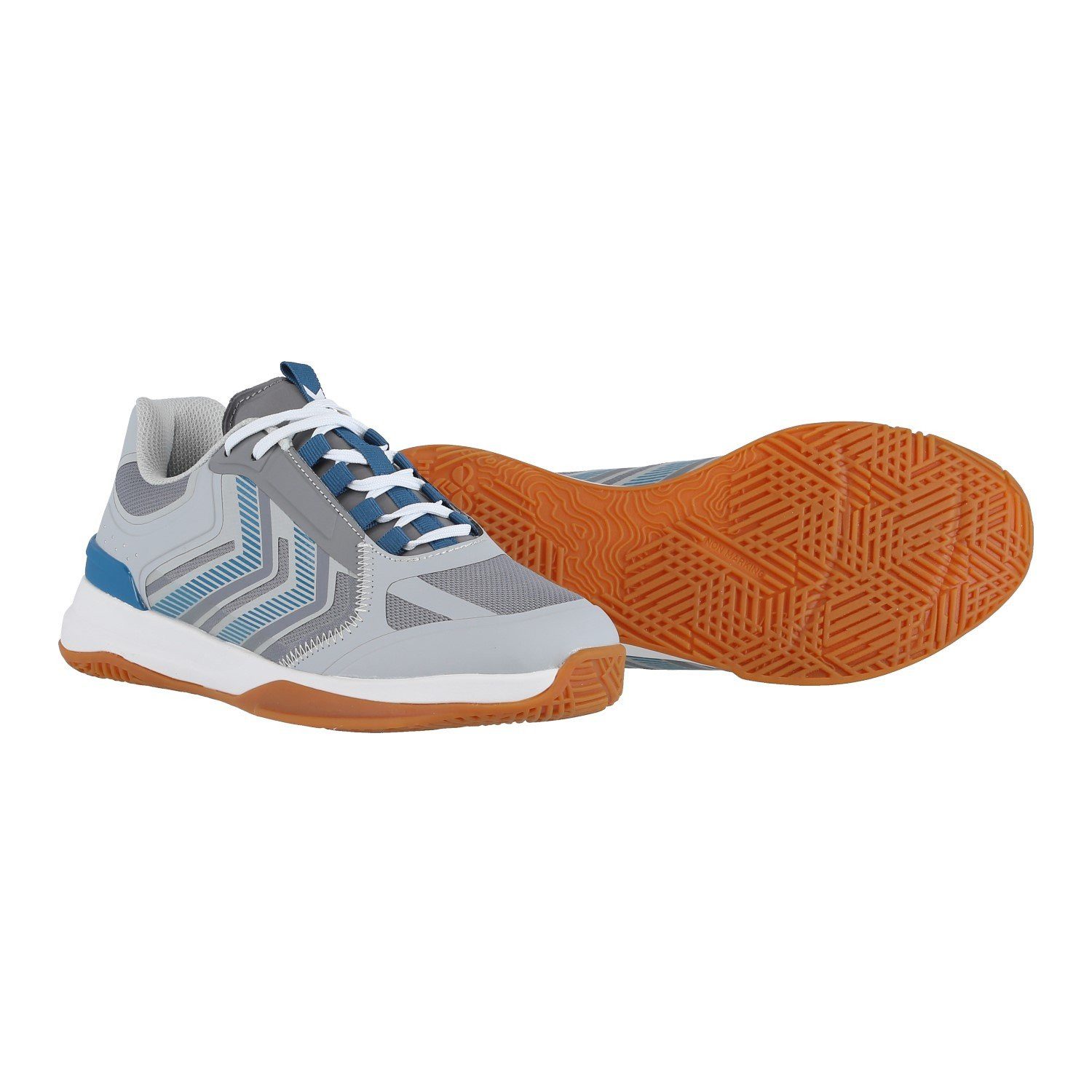 hummel Hallen-Indoorschuhe Inventus Reach LX grau/violett Herren Badmintonschuh
