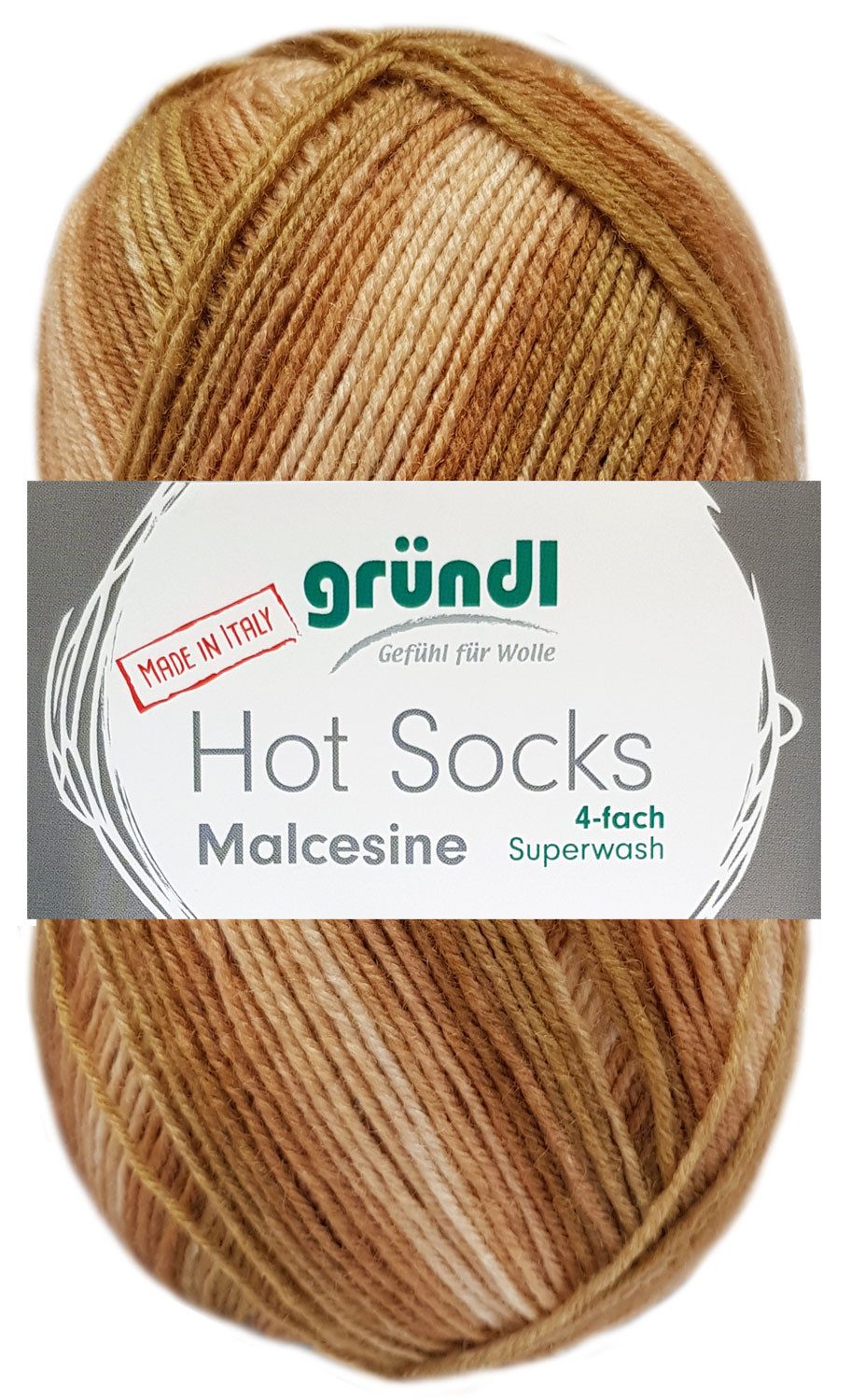 Gründl 100 Gramm Gründl Hot Socks Malcesine 4-fach Farbauswahl Häkelwolle