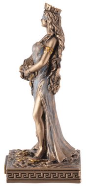Vogler direct Gmbh Dekofigur Göttin Justitia Miniatur, Bronzefarbe, Kunststein, Größe: L/B/H ca. 5x4x10 cm
