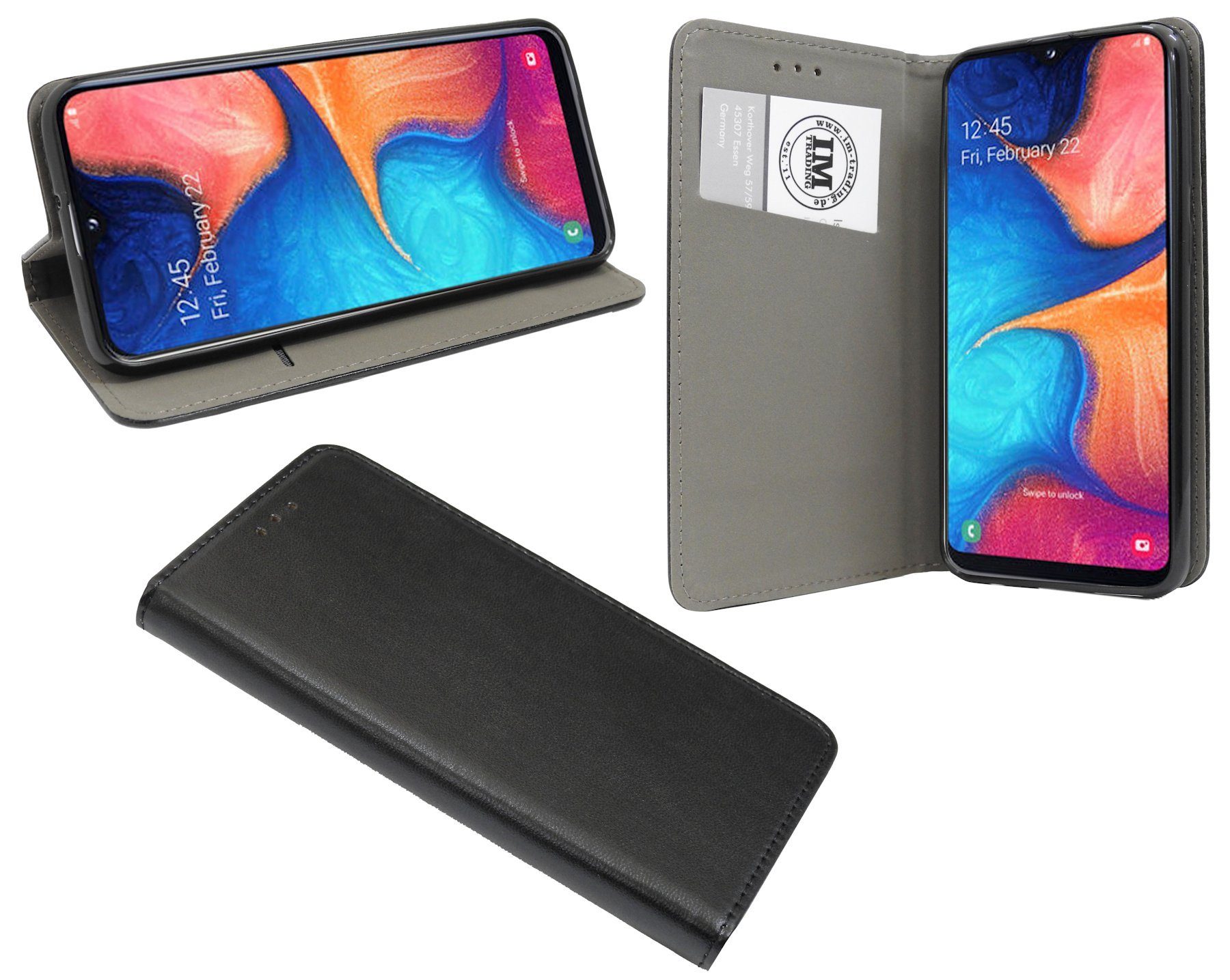 cofi1453 Handytasche Buch Tasche "Smart" kompatibel mit SAMSUNG GALAXY A20e Handy Hülle Etui Brieftasche Schutzhülle mit Standfunktion, Kartenfach