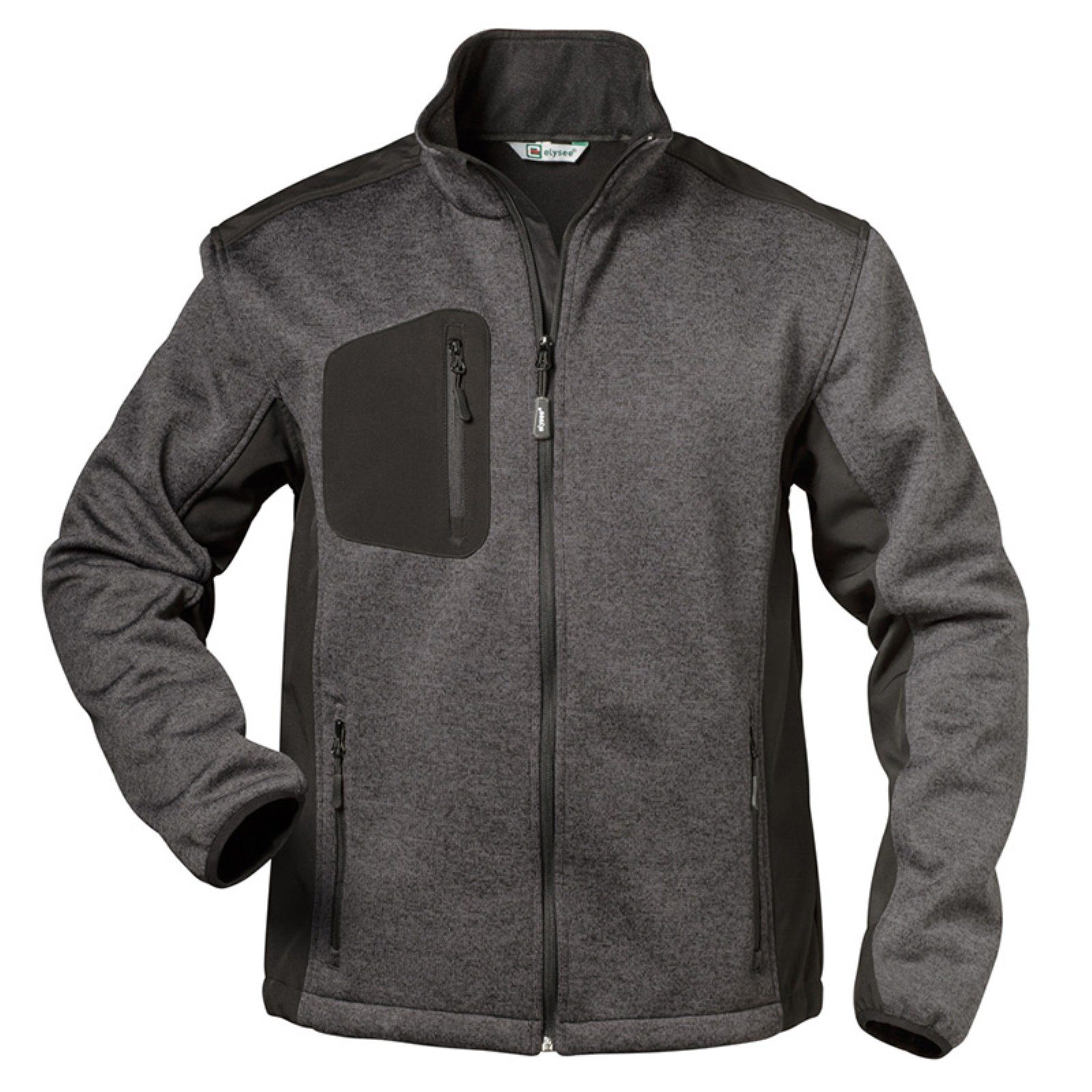 Schutzjacke INNSBRUCK Strickfleece-Jacke ELYSEE® Dunkelgrau Melange/Schwarz 23370