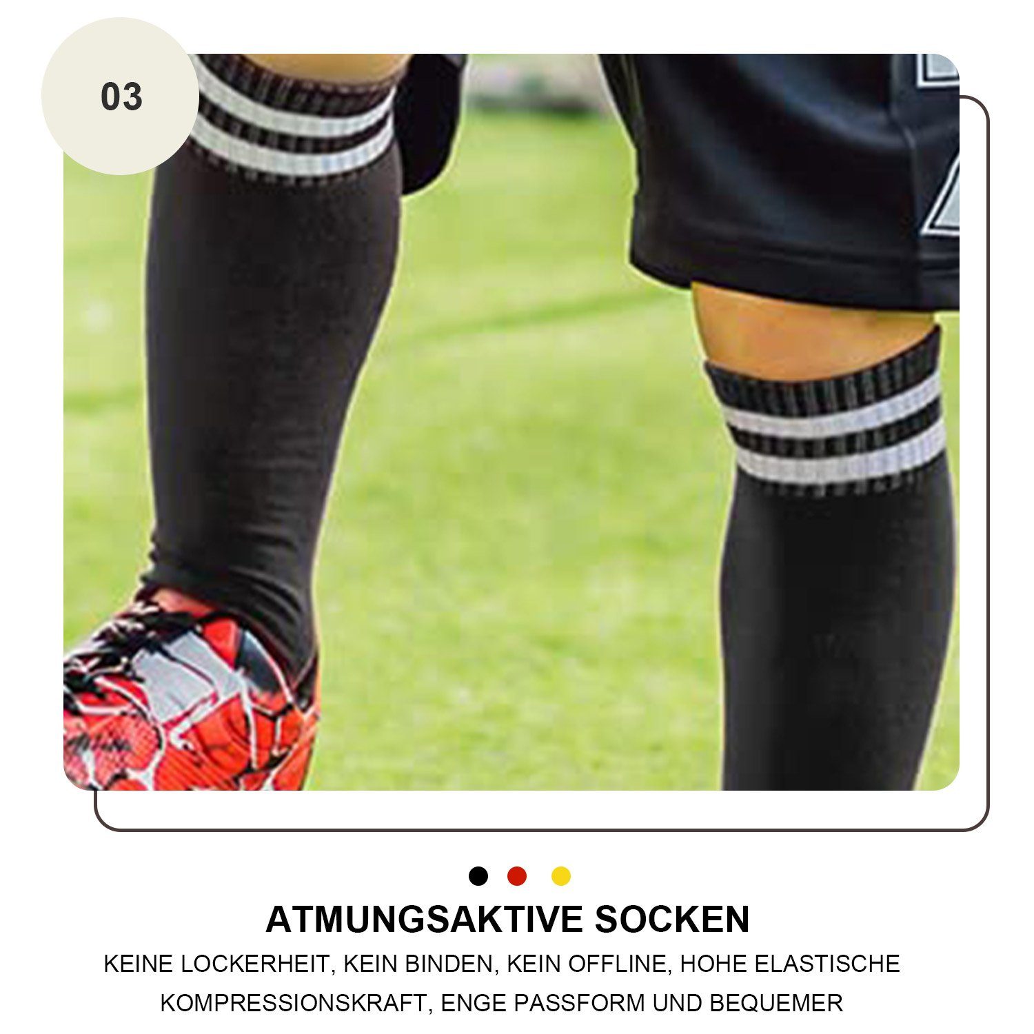 Laufen Socken 4pcs Socken und für Sportsocken Training Neutral -Socken MAGICSHE Fußballtraining, Erwachsene Kinderfußball Bewegung Fadenfäden