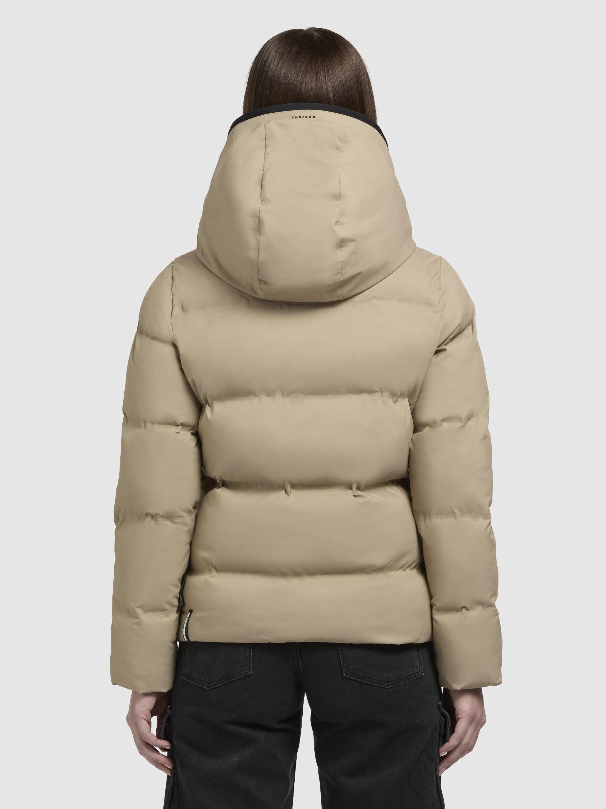 khujo Winterjacke Liev-YM Warme gesteppte Damen Kapuzenjacke
