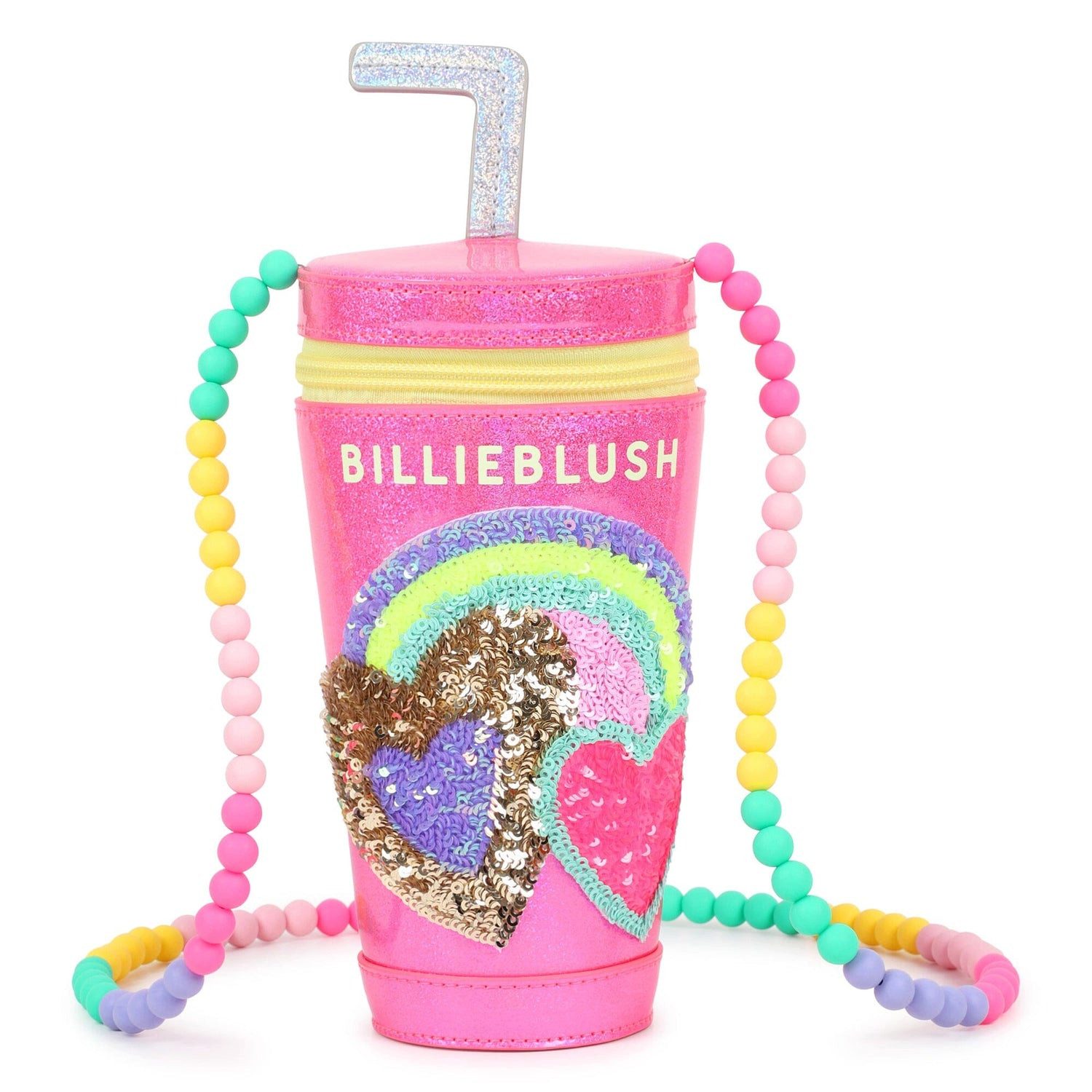 Billieblush Umhängetasche BILLIEBLUSH Milkshake-Handtasche – Becher-Form mit Pailletten