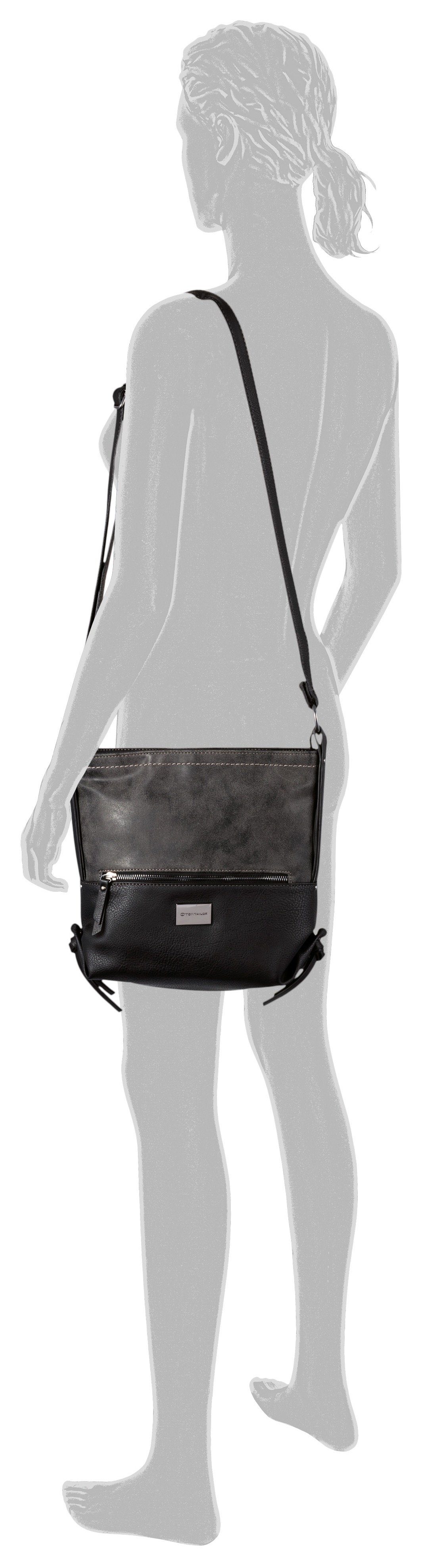 TOM TAILOR Umhängetasche ELIN, mit seitlichen Zierbändern