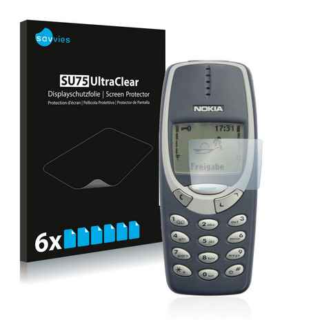 Savvies Schutzfolie für Nokia 3310 2011, Displayschutzfolie, 6 Stück, Folie klar