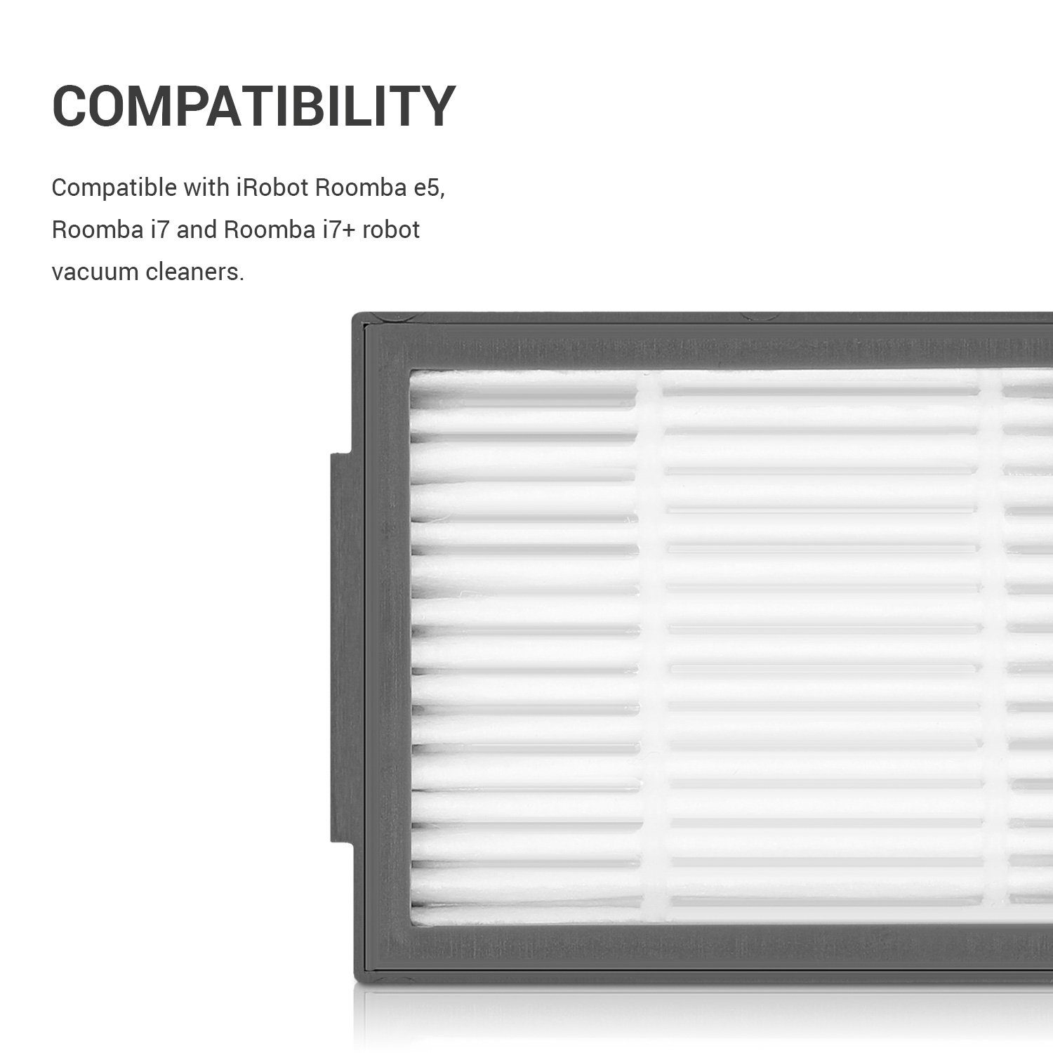 kwmobile Bodenstaubsauger Filter Set für iRobot Roomba e/i Serie - 3x Hochleistungsfilter, Filter 3er Set für iRobot Roomba e/i Serie – Bild 2 von 5