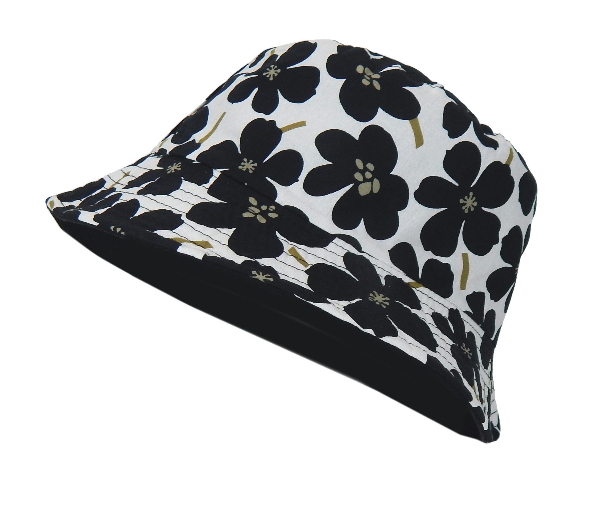 Ella Jonte Sonnenhut Bucket Hat Damen Wendehut Blumen-Muster Fischerhut