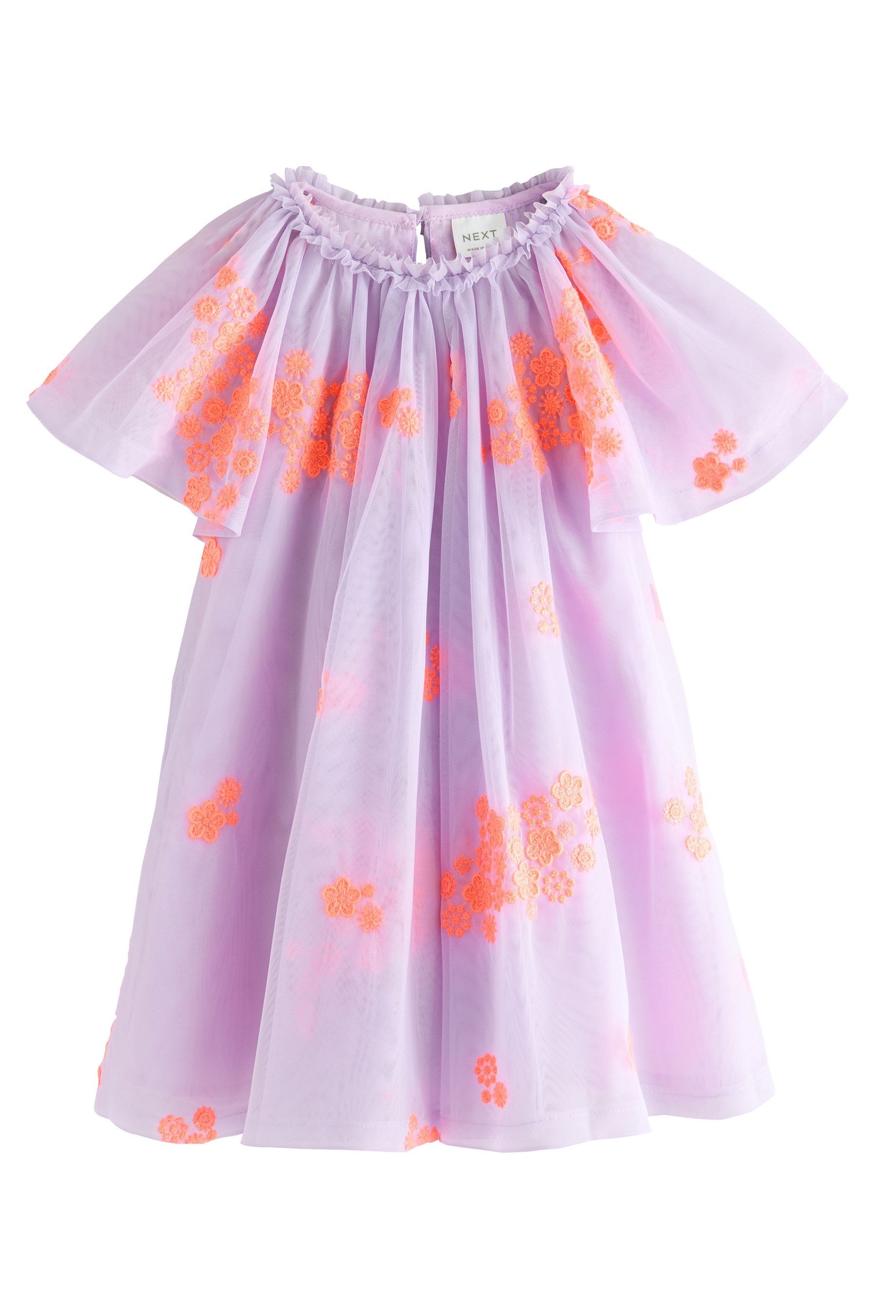 Meshkleid Meshkleid mit Engelsärmeln