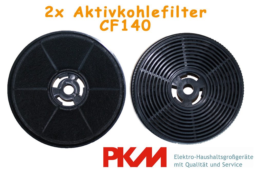 PKM Aktivkohlefilter CF140, Zubehör für PKM S13-60BBPY, S13-60BWPY, FS1-60BSPY, S22-60BBPY, S26-60 Weiß und Schwarz, S26-90 Weiß und Schwarz