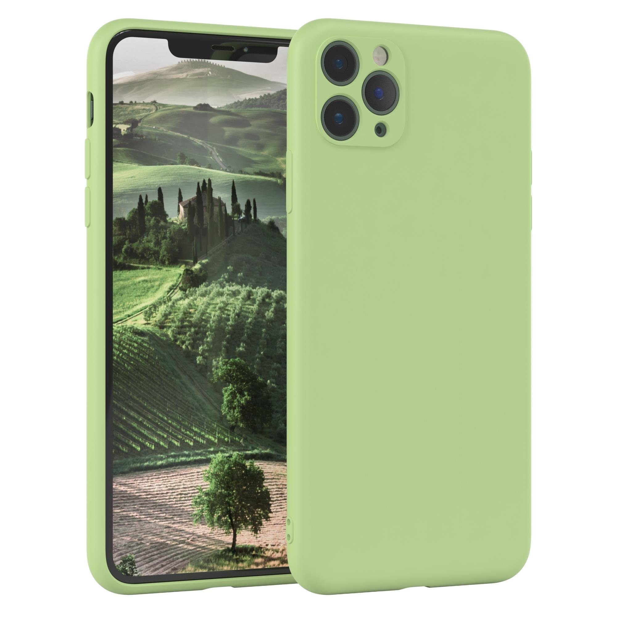EAZY CASE Handyhülle für Apple iPhone 11 Pro Max Hülle Silikon 6,5 Zoll, Smart Slimcover Matt Silikon Schutzhülle mit Kameraschutz tpu Grün