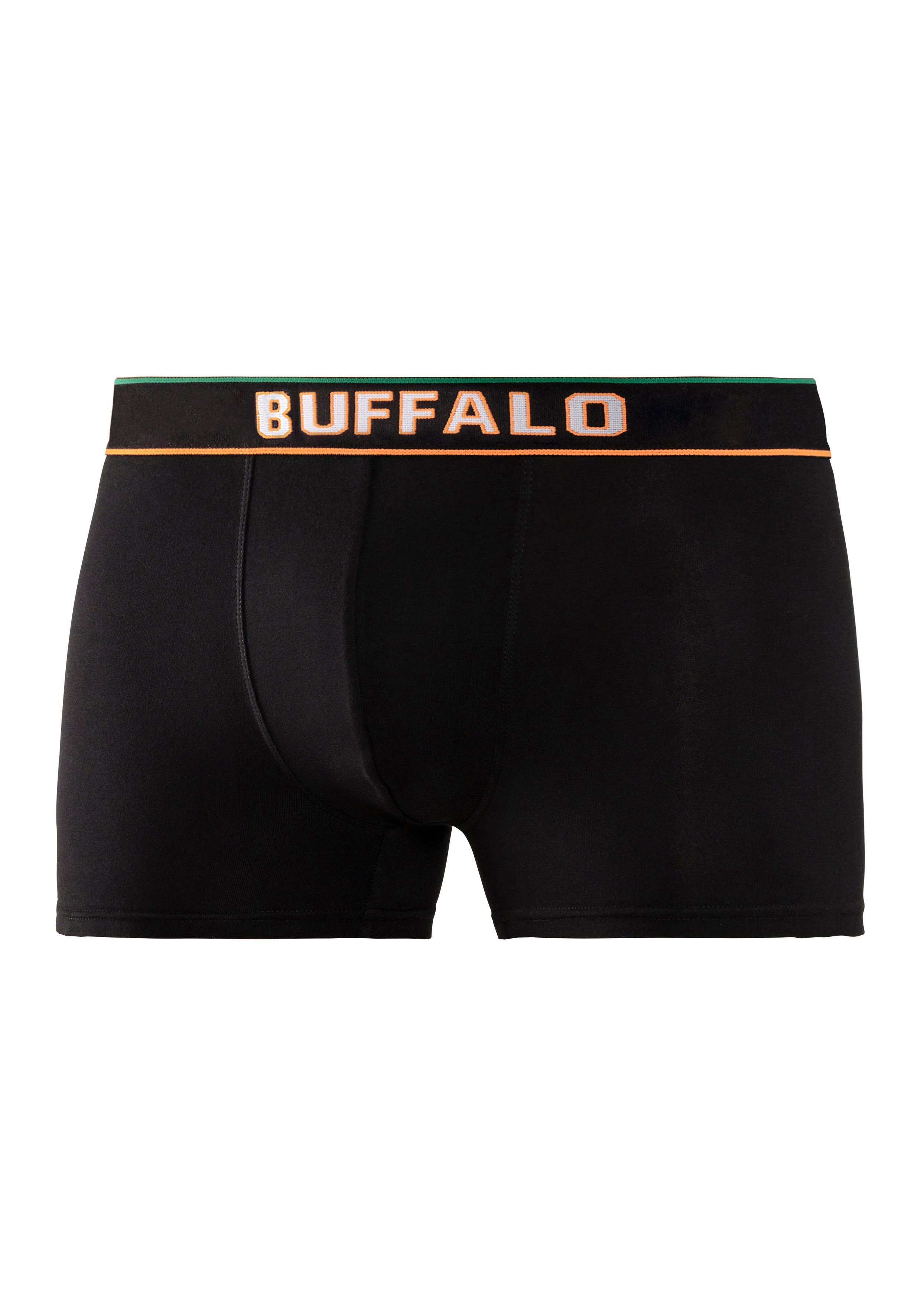 (Packung, Design navy, 3-St) im College schwarz grau-meliert, Boxer Webbund Buffalo