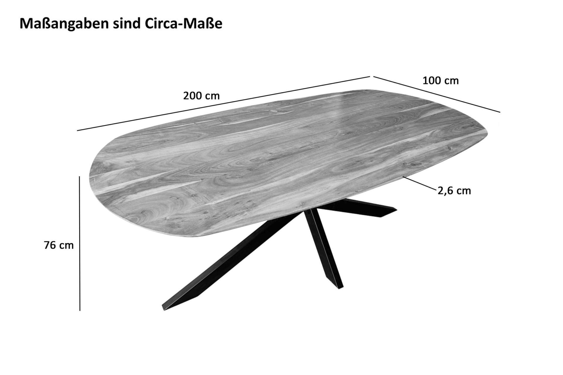 SAM® Esstisch Remo, Akazienholz, ovale Platte, günstig online kaufen