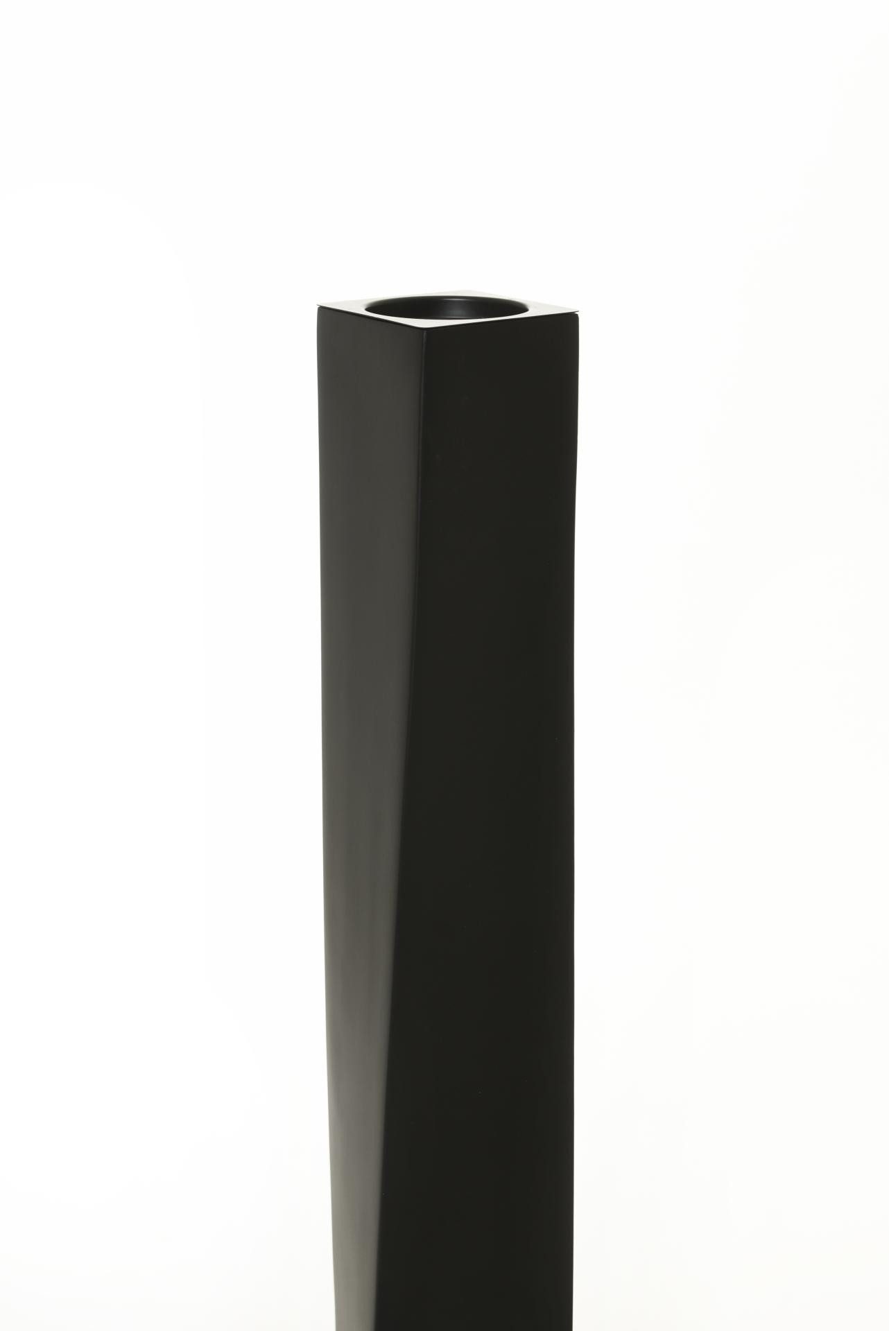 VIVANNO Bodenwindlicht Fiberglas HYDRON Säule - Schwarz Matt (1 St), 11x11x80 cm – Bild 5 von 5