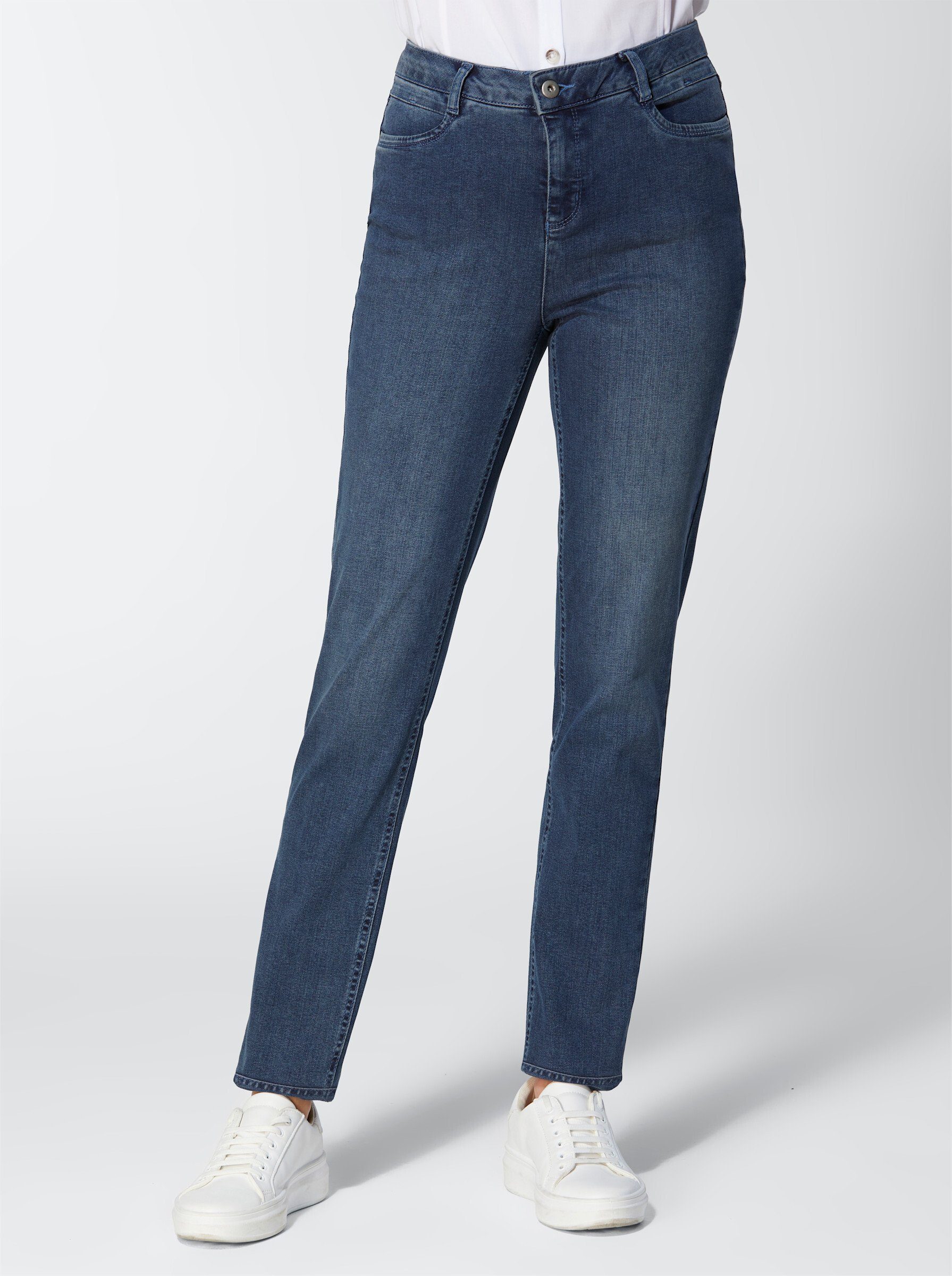 Bequeme Jeans creation blue-stone-washed L