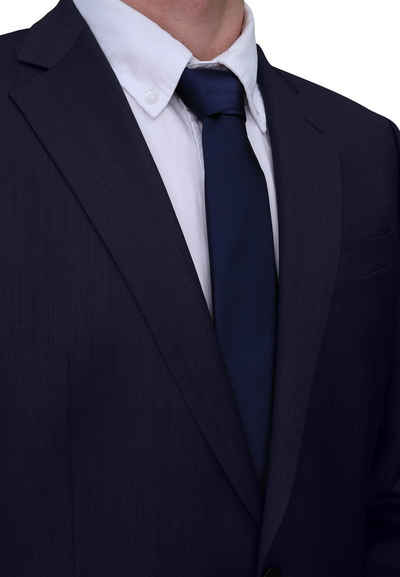 Fabio Farini Krawatte einfarbige Herren Schlips - Unicolor Krawatte in 6cm oder 8cm Breite (Unifarben) Schmal (6cm), Dunkelblau perfekt als Geschenk