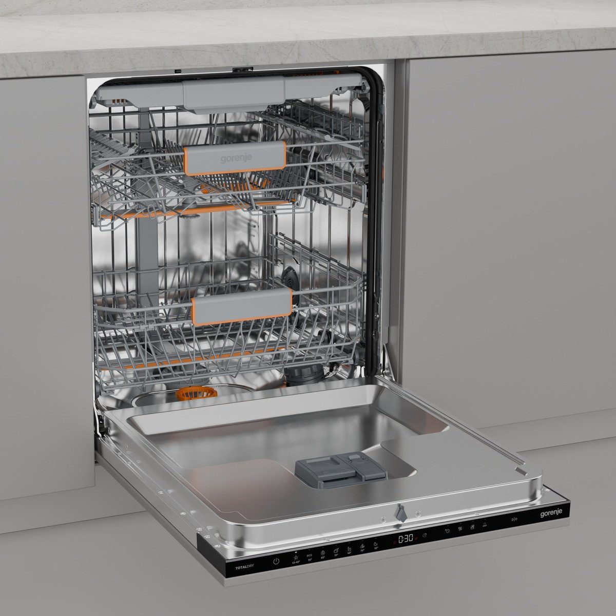 GORENJE vollintegrierbarer Geschirrspüler GV663C95, 9,4 l, 16 Maßgedecke, 16 Maßgedecke, auto. Türöffnung, Besteckschublade – Bild 5 von 5