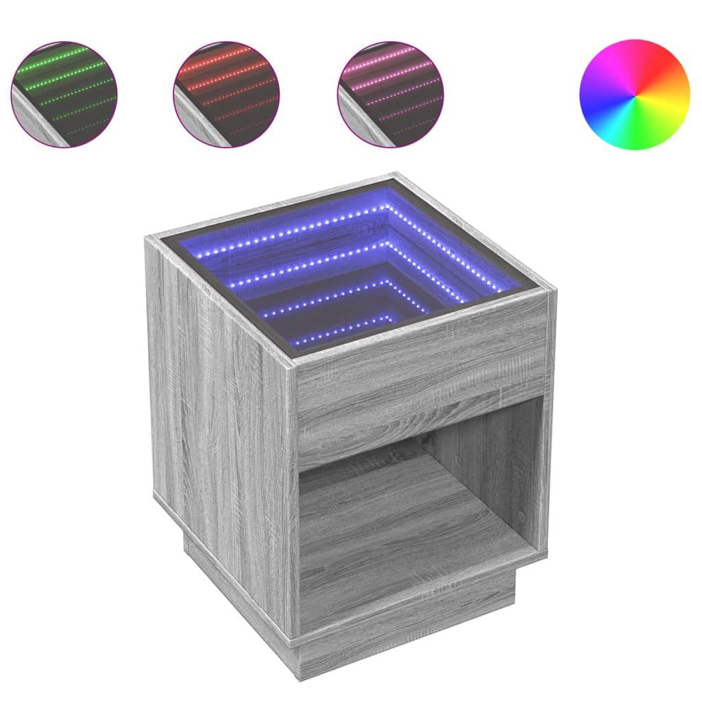 vidaXL Nachttisch Nachttisch mit Infinity-LED Grau günstig online kaufen