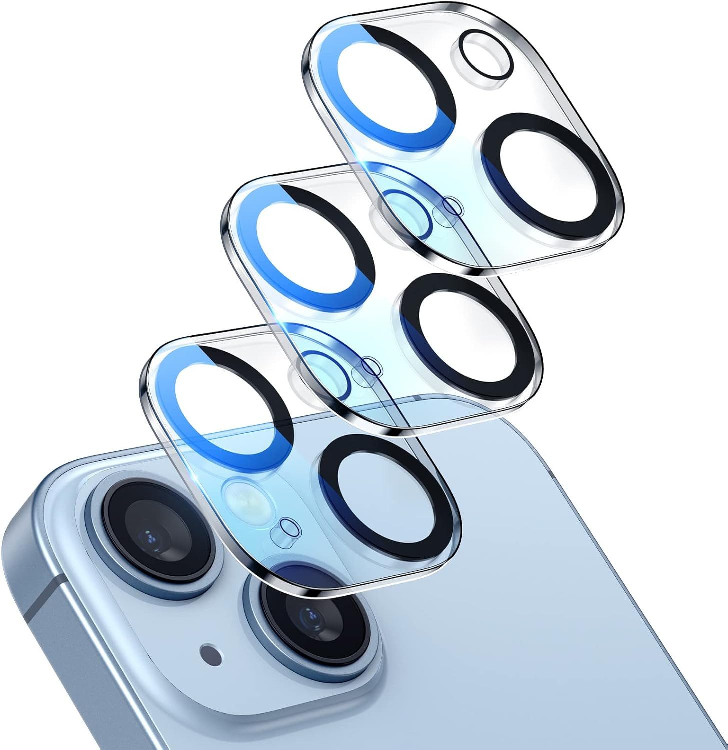 MSM Kameraschutzglas 3X 3D Kameraglas für Apple iPhone 14 / 14 Plus Schutz Panzerfolie KLAR