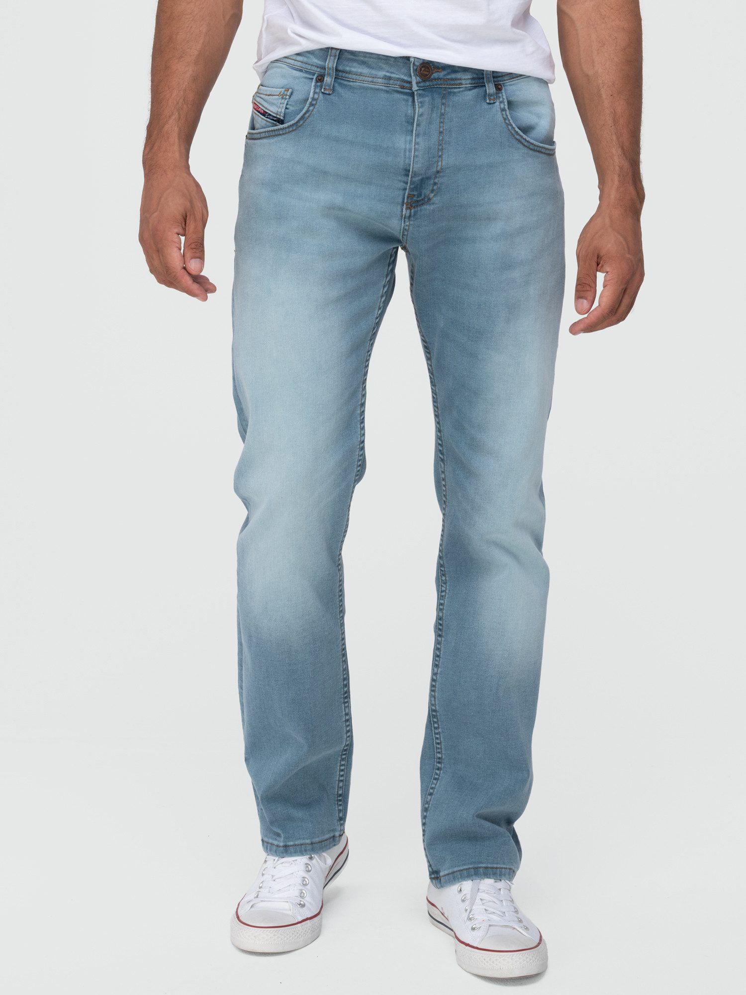 Lorenzo Loren Straight-Jeans Herren Jeans Hose Stonewashed LL-4017 günstig online kaufen