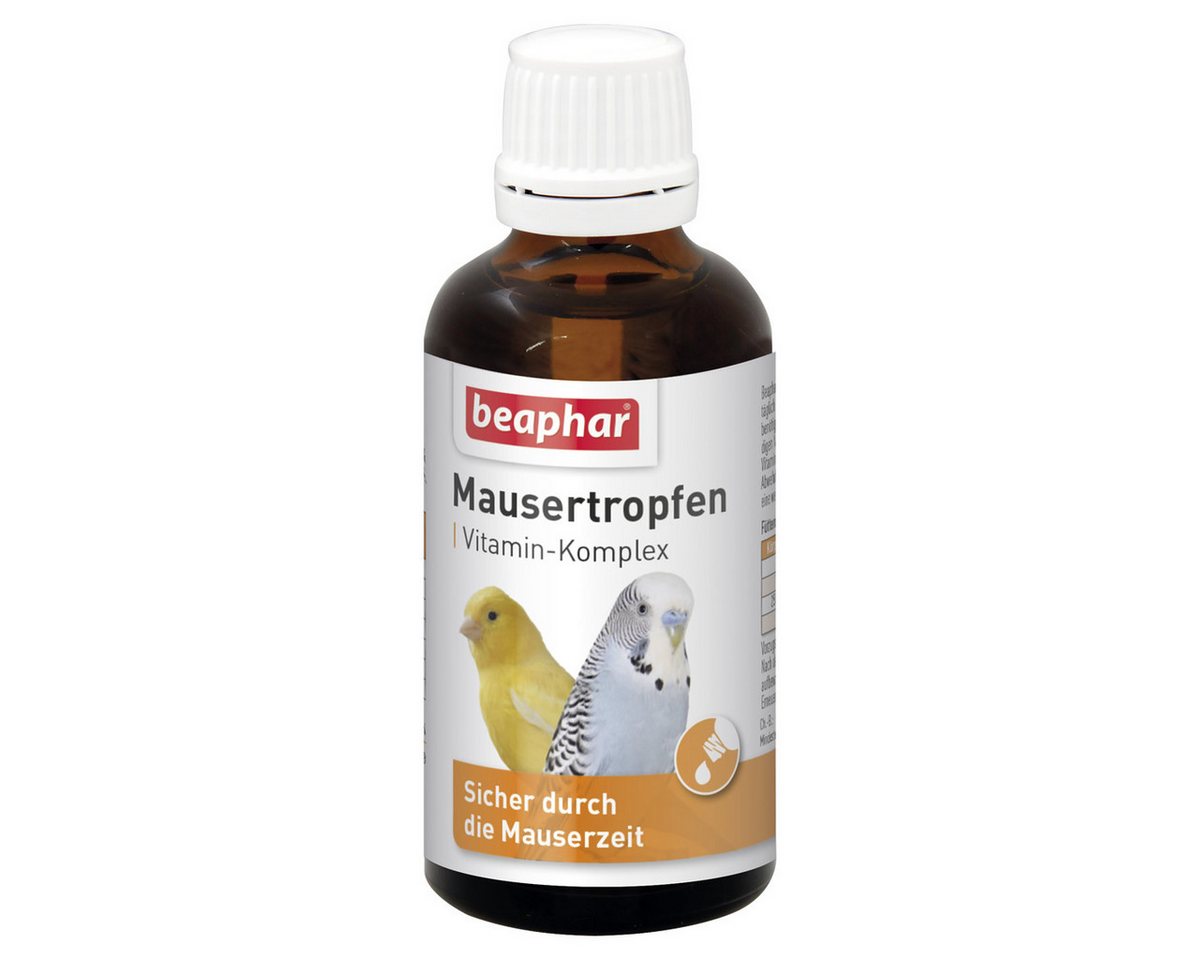 beaphar Mausertropfen 50 ml, Nahrungsergänzungsmittel für: Vogel