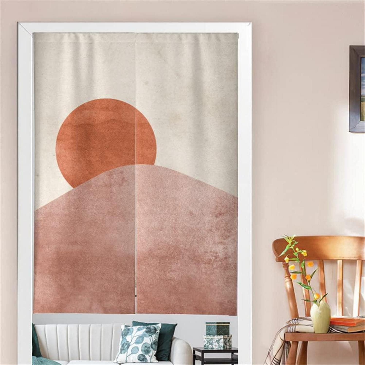 LuxusKollektion Türvorhang Vorhang Noren Sonnenaufgang 90x120cm Baumwollleinen (1 St)