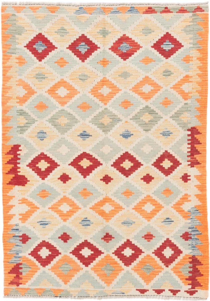 Orientteppich Kelim Afghan 102x147 Handgewebter Orientteppich, Nain Trading, rechteckig, Höhe: 3 mm