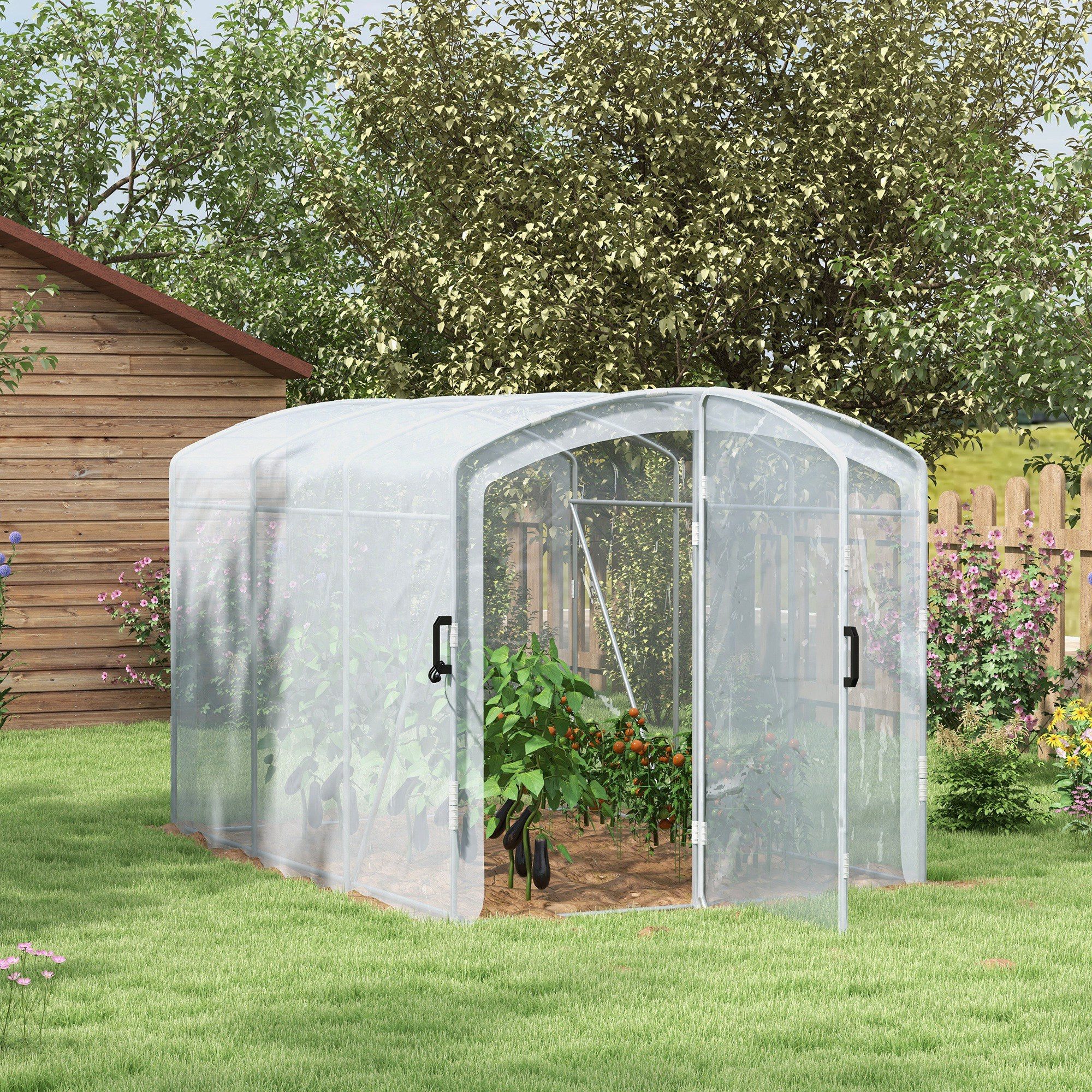 Outsunny Foliengewächshaus Winddichtes Tomatenhaus mit 1 günstig online kaufen