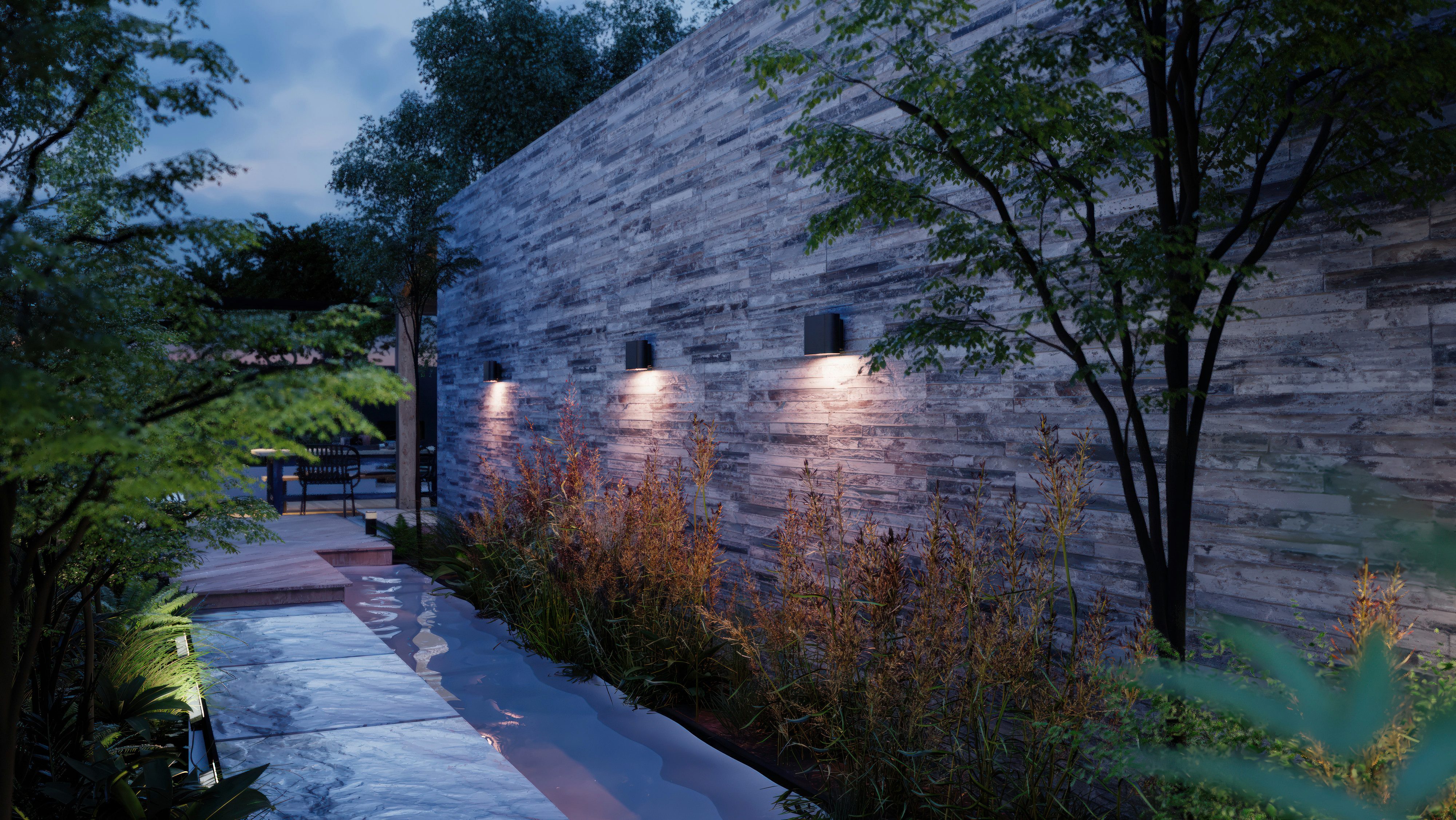 Philips Hue Außen-Wandleuchte Outdoor White & Color Ambiance Dymera Wandleuchte zweistrahlig, Abschaltautomatik, Bluetooth, CCT - über Fernbedienung, Dimmfunktion, Farbsteuerung, Farbwechsel, Leuchtdauer einstellbar, Memoryfunktion, Nachtlichtfunktion, RGB, Smart Home, Timerfunktion, dimmbar über Fernbedienung, erweiterbar, mehrere Helligkeitsstufen, LED fest integriert, RGB